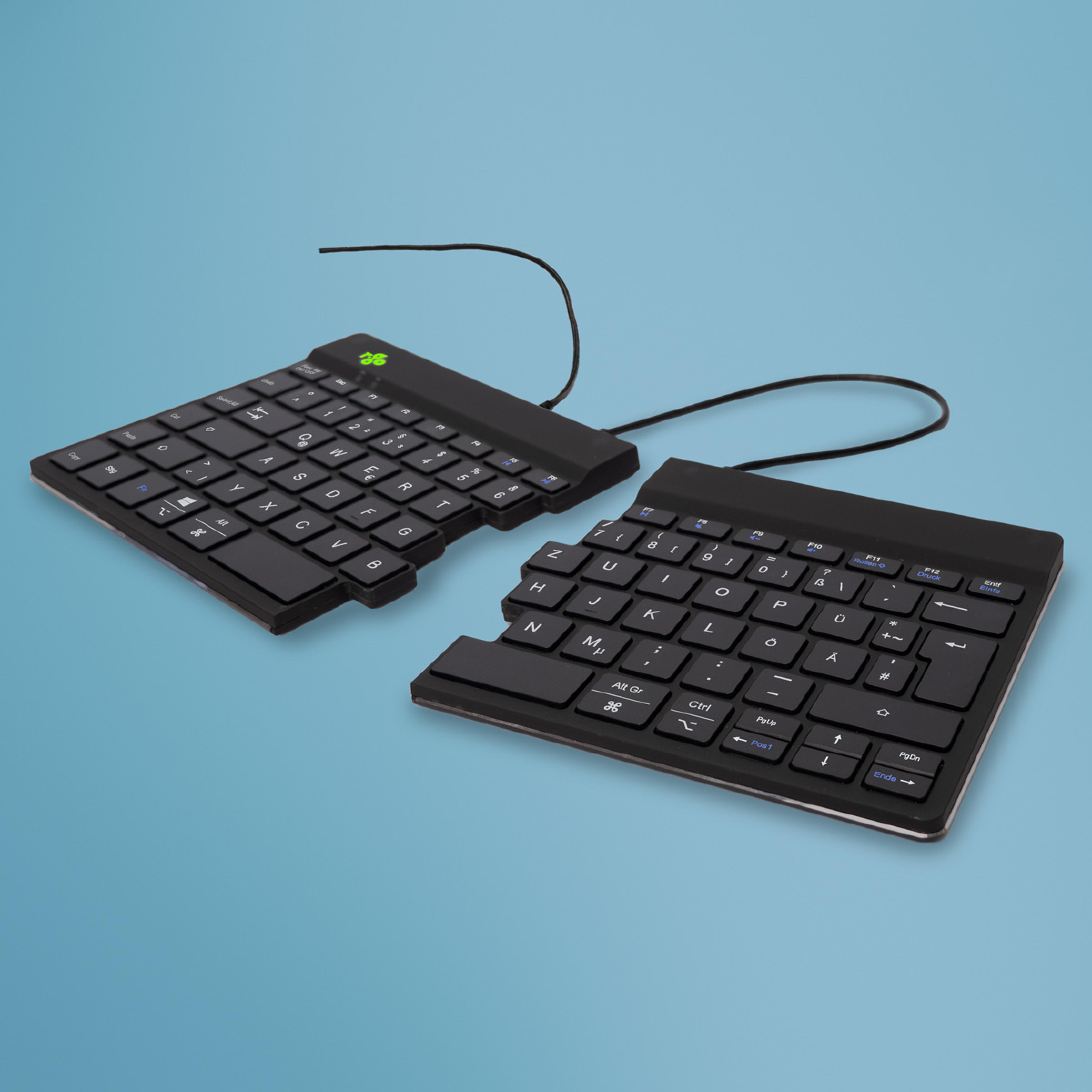 R-Go Tastatur Split Break DE-Layout verkabelt schwarz