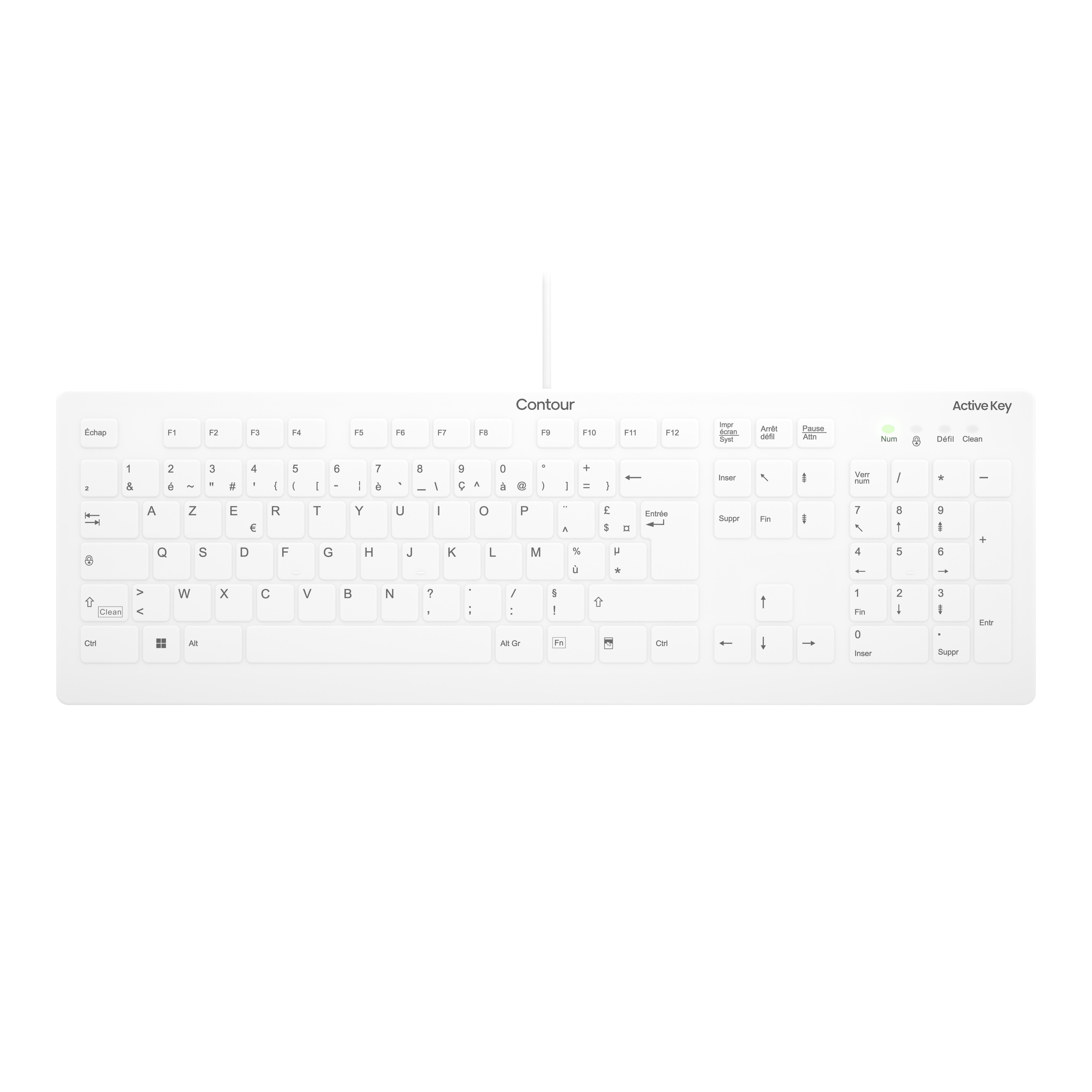 Contour ACTIVE KEY Flat Profile Hygiene Desktop Keyboard Sea
