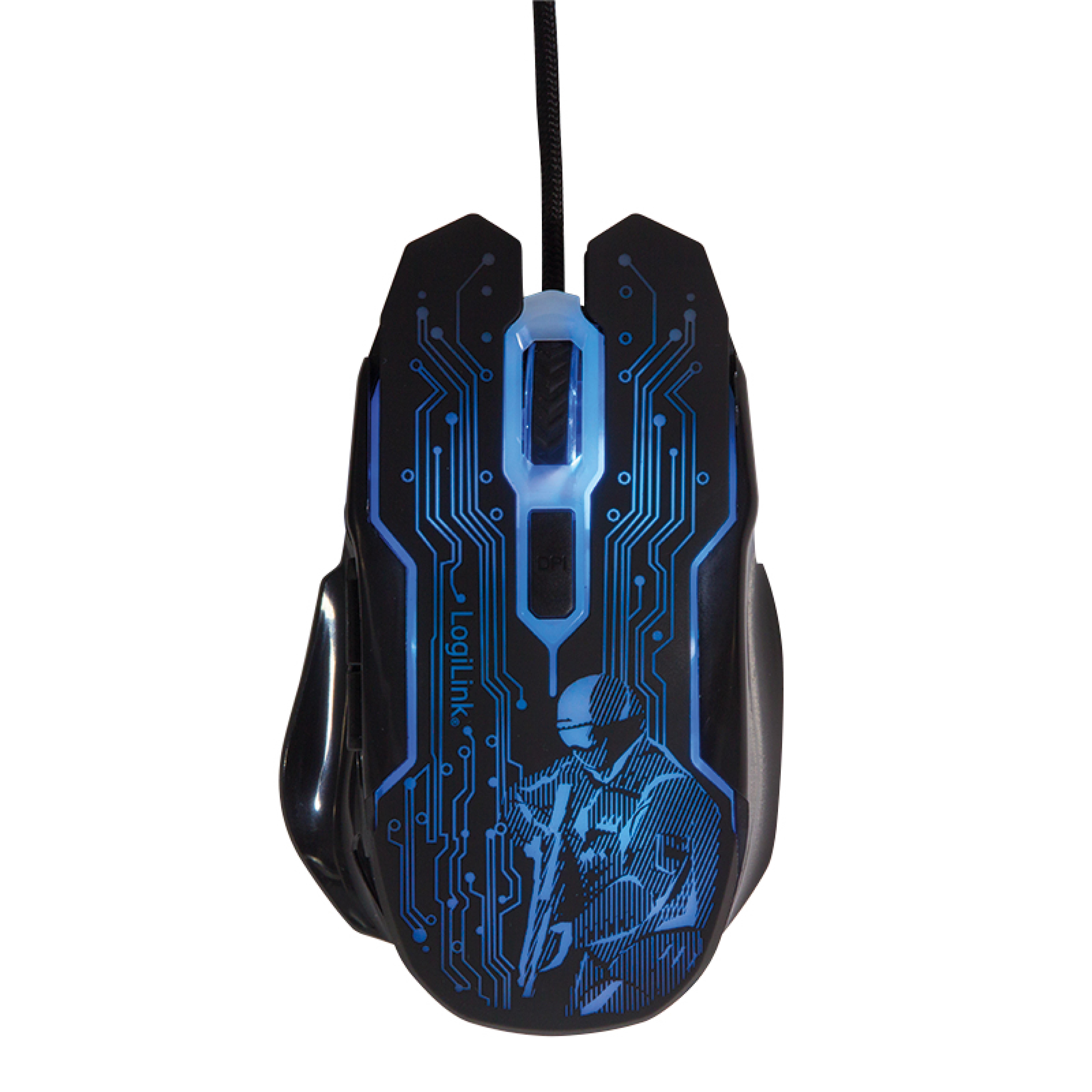 Logilink Gaming Maus, USB, 6-button, 2400dpi