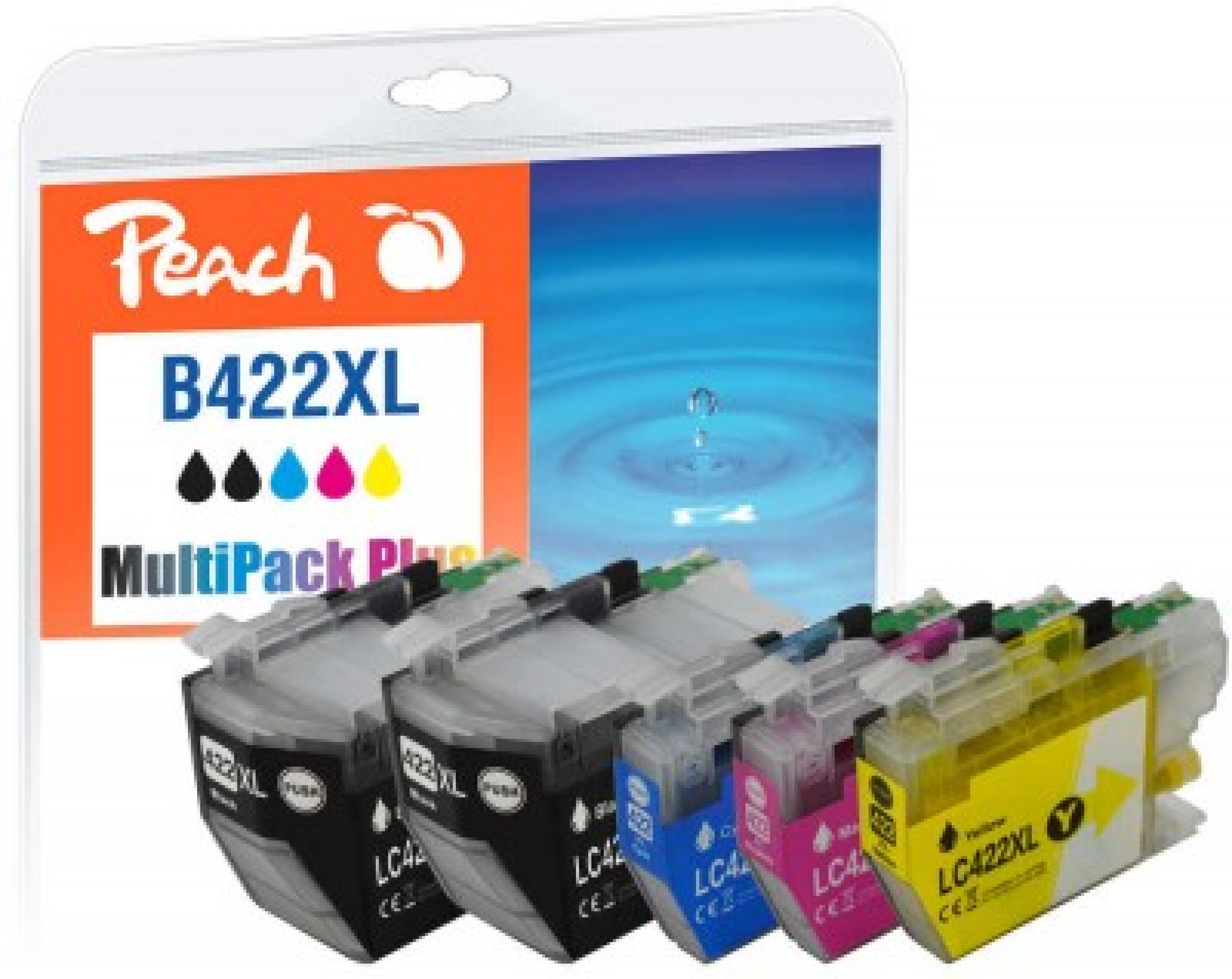 Peach Patrone Brother LC-422XL MultiPack Plus kompatibel