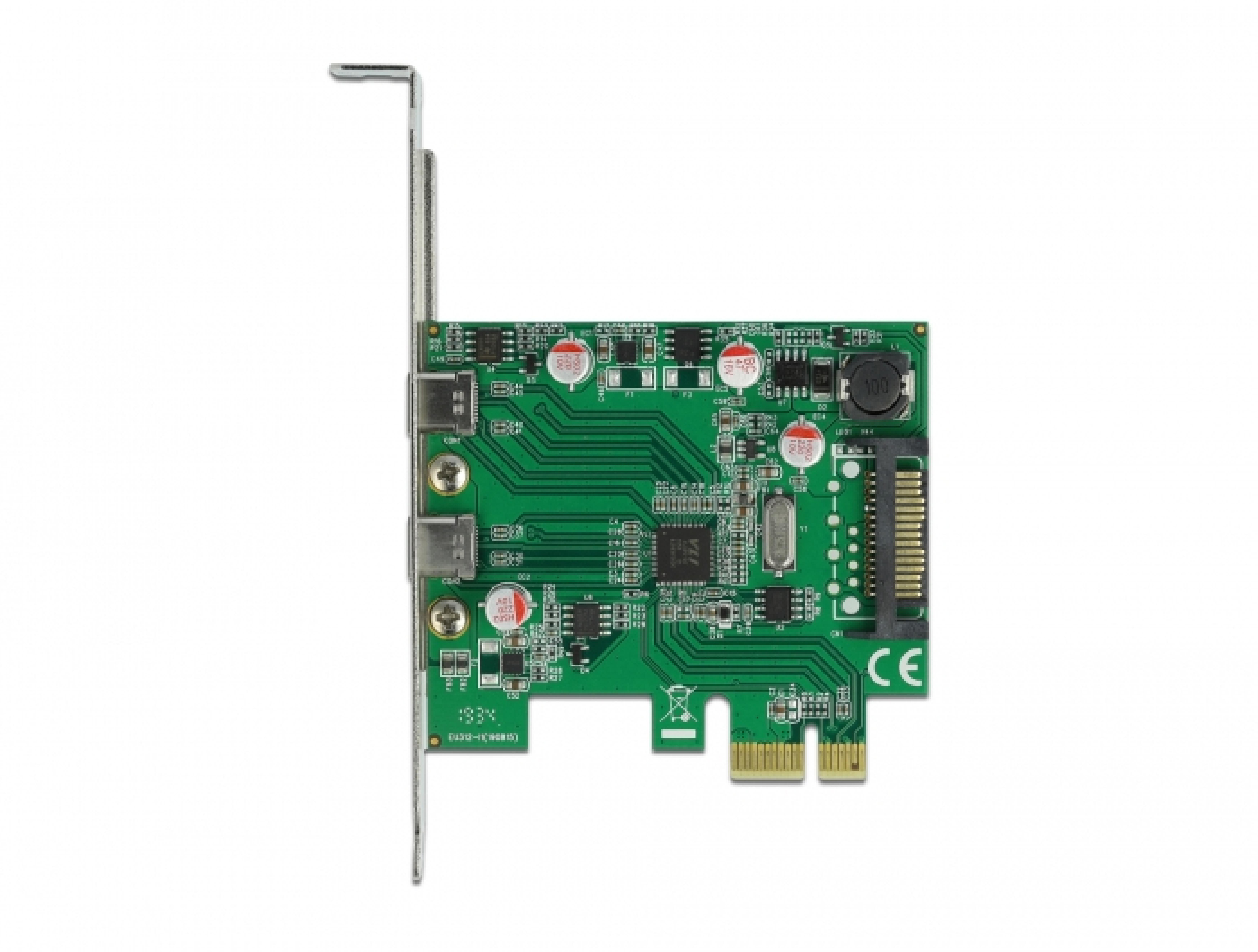 DELOCK PCI Expr x1 Karte > 2x ext SuperSpeed USB 3.2G1 C Bu
