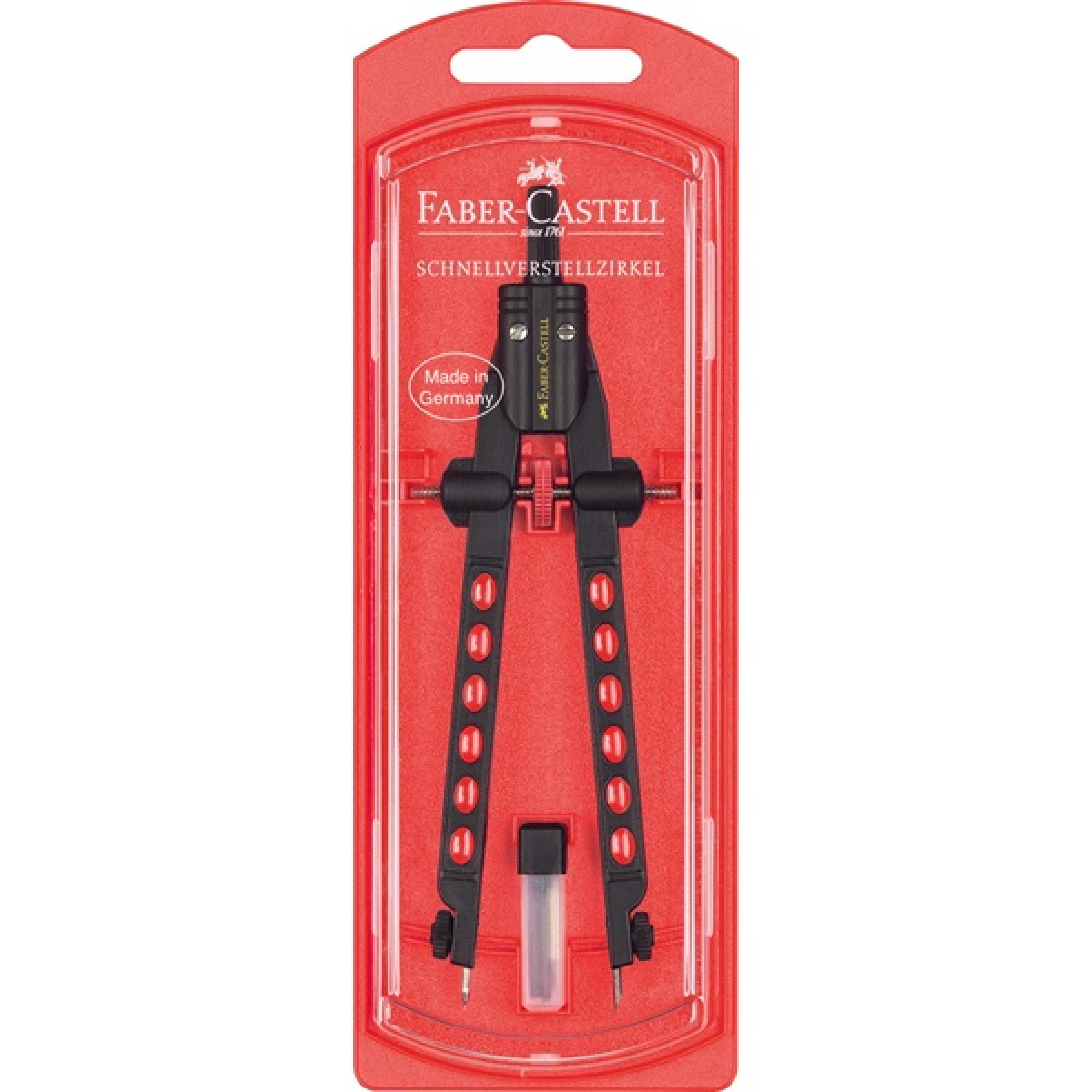FABER-CASTELL Zirkel Schnellverstell. Factory Neon