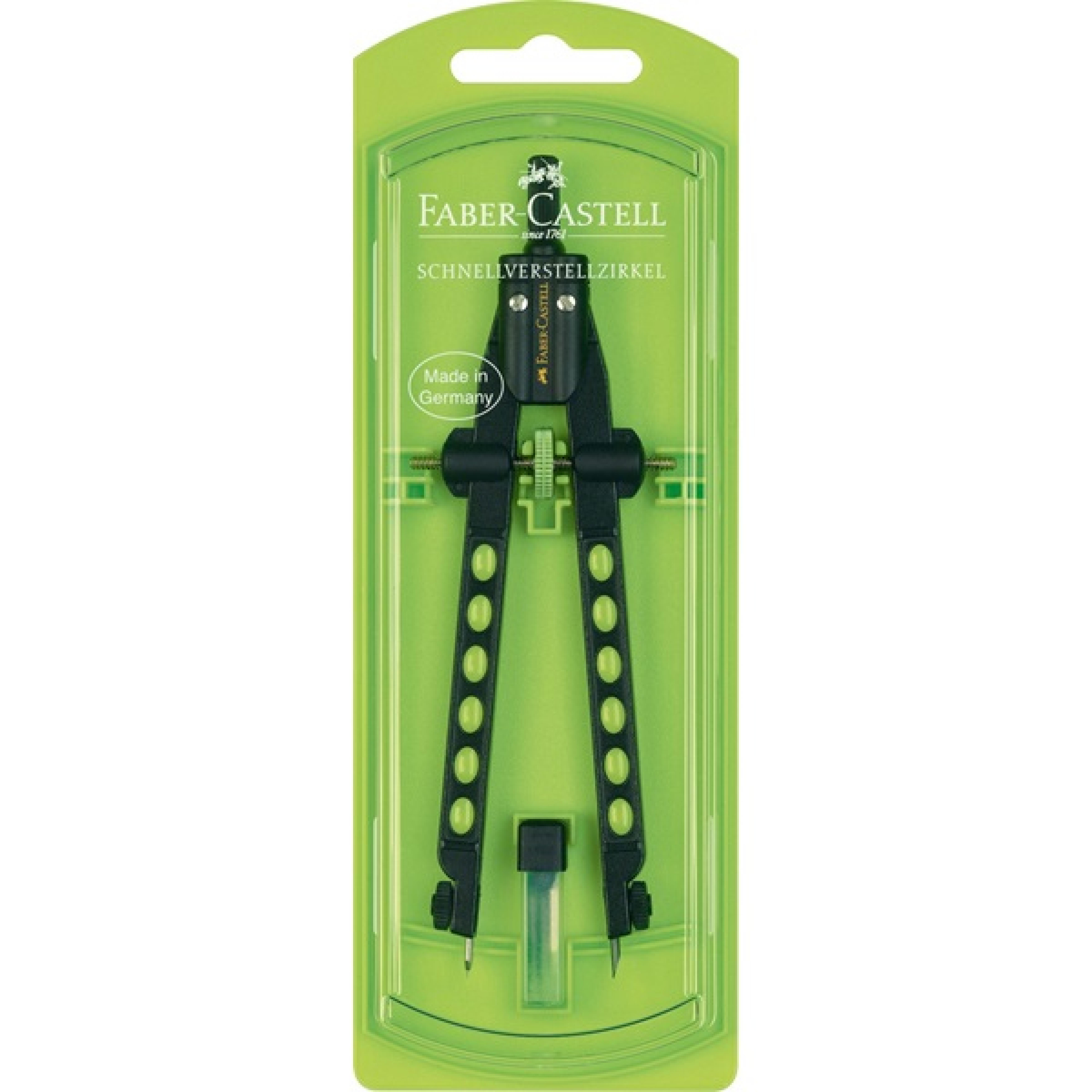 FABER-CASTELL Zirkel Schnellverstell. Factory Neon