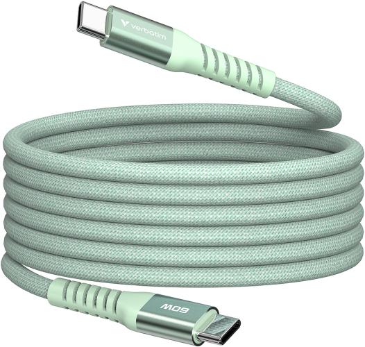 VERBATIM SYNC & Charge USB C to USB C 60W Magnetic 120 CM - Green