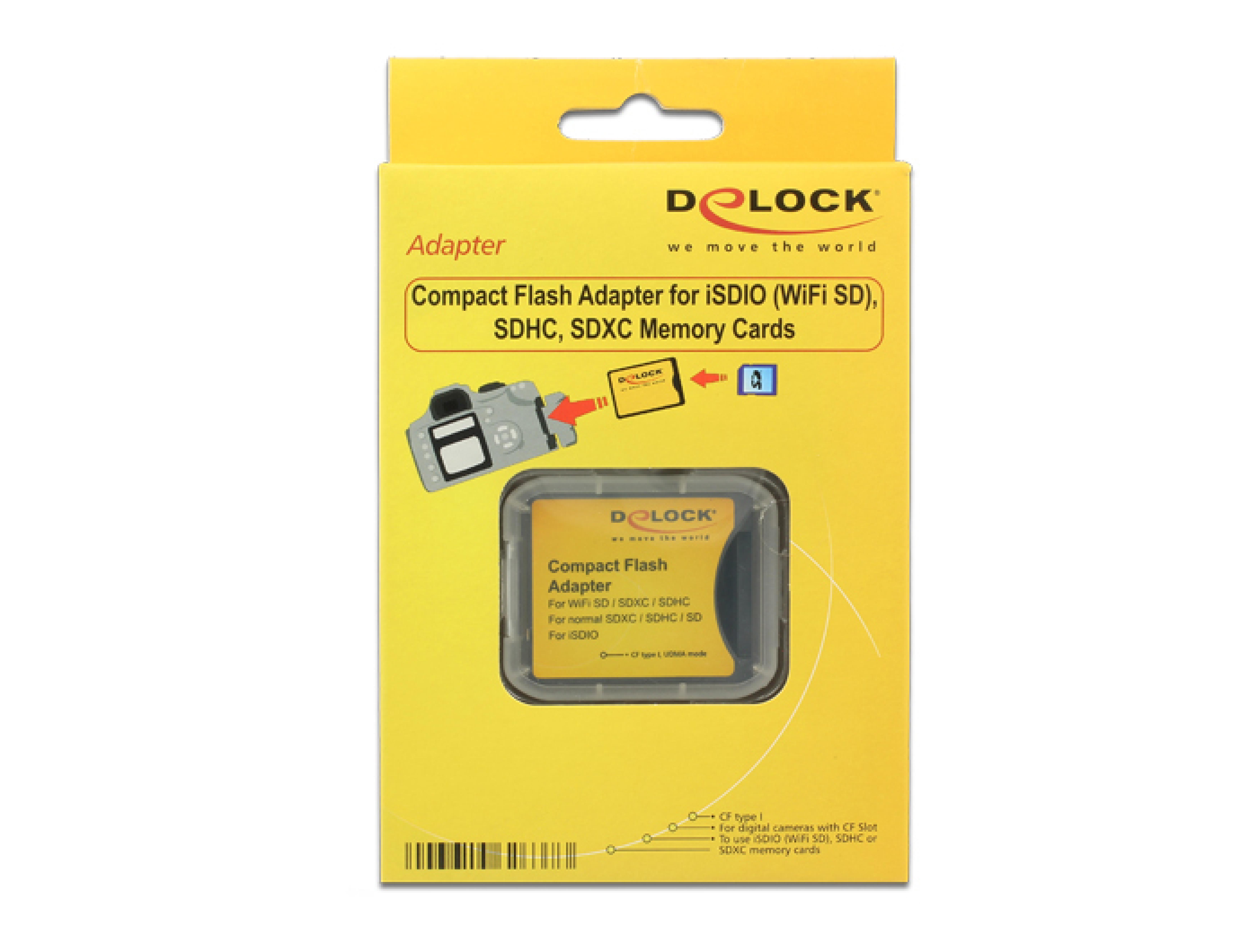 DELOCK Adapter Compact Flash -> SDHC