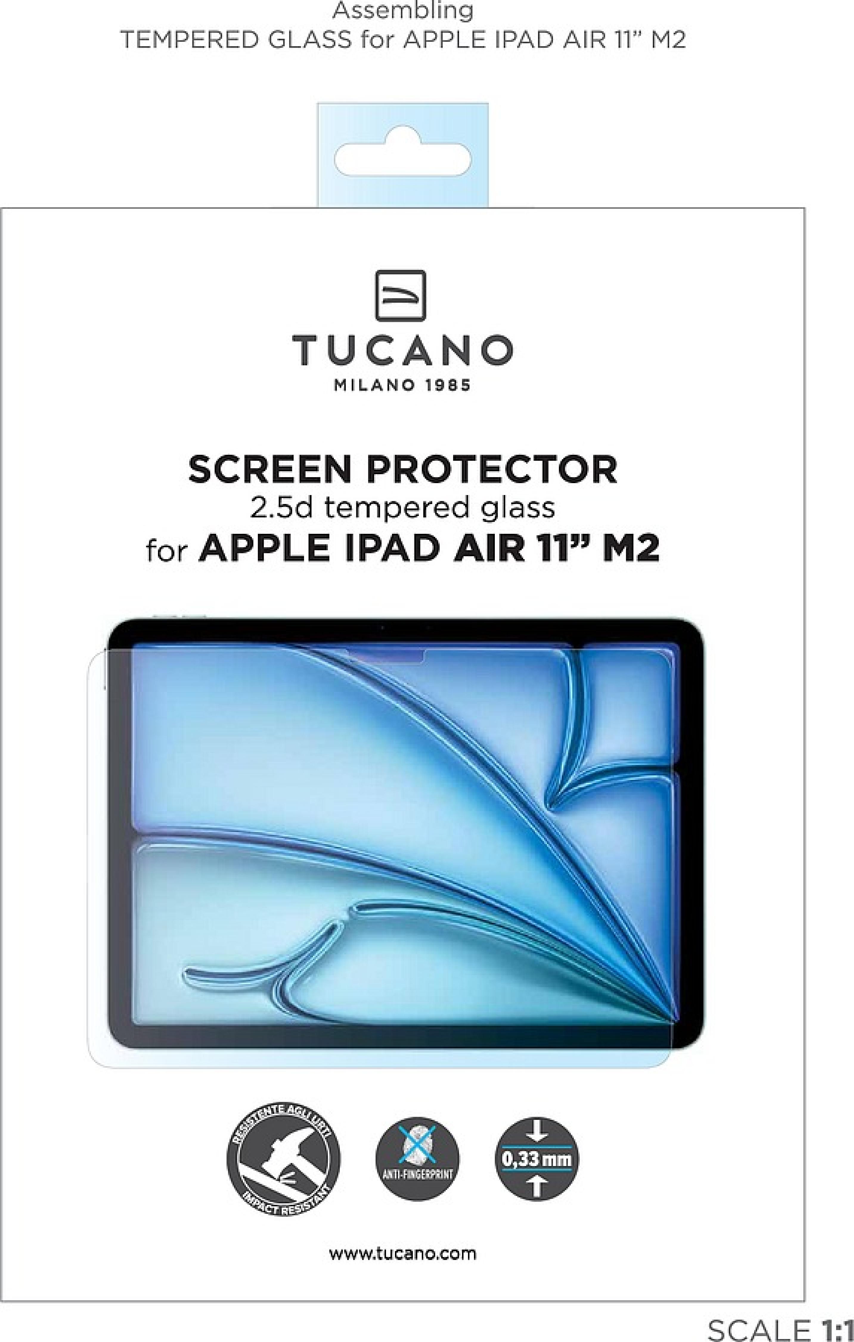 TUCANO SCREEN PROTECTOR Glasfolie Apple iPad Air 11 M4-M3-M2, klar