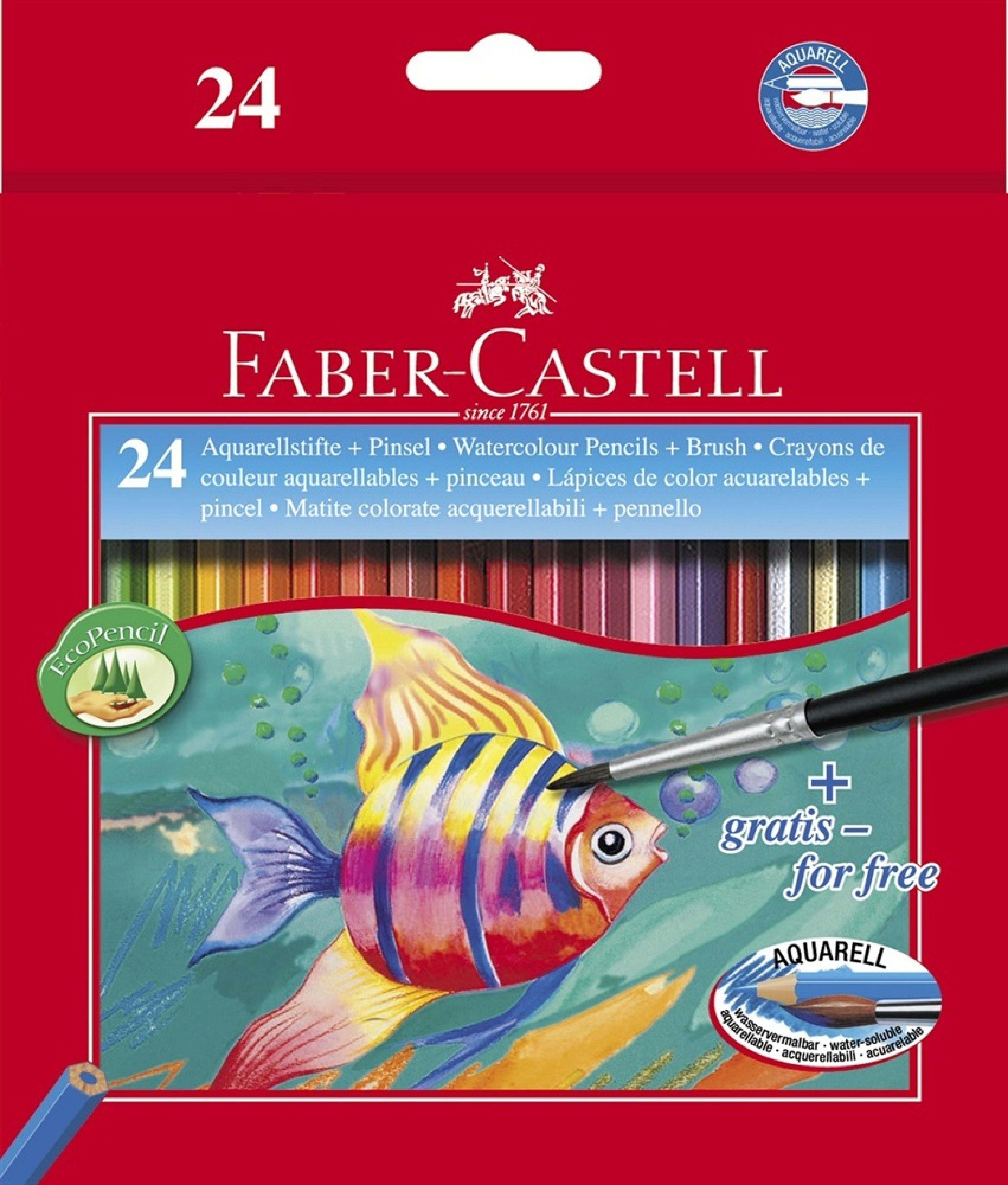 FABER-CASTELL Buntstift Kinder Aquarell 24erKartonetui
