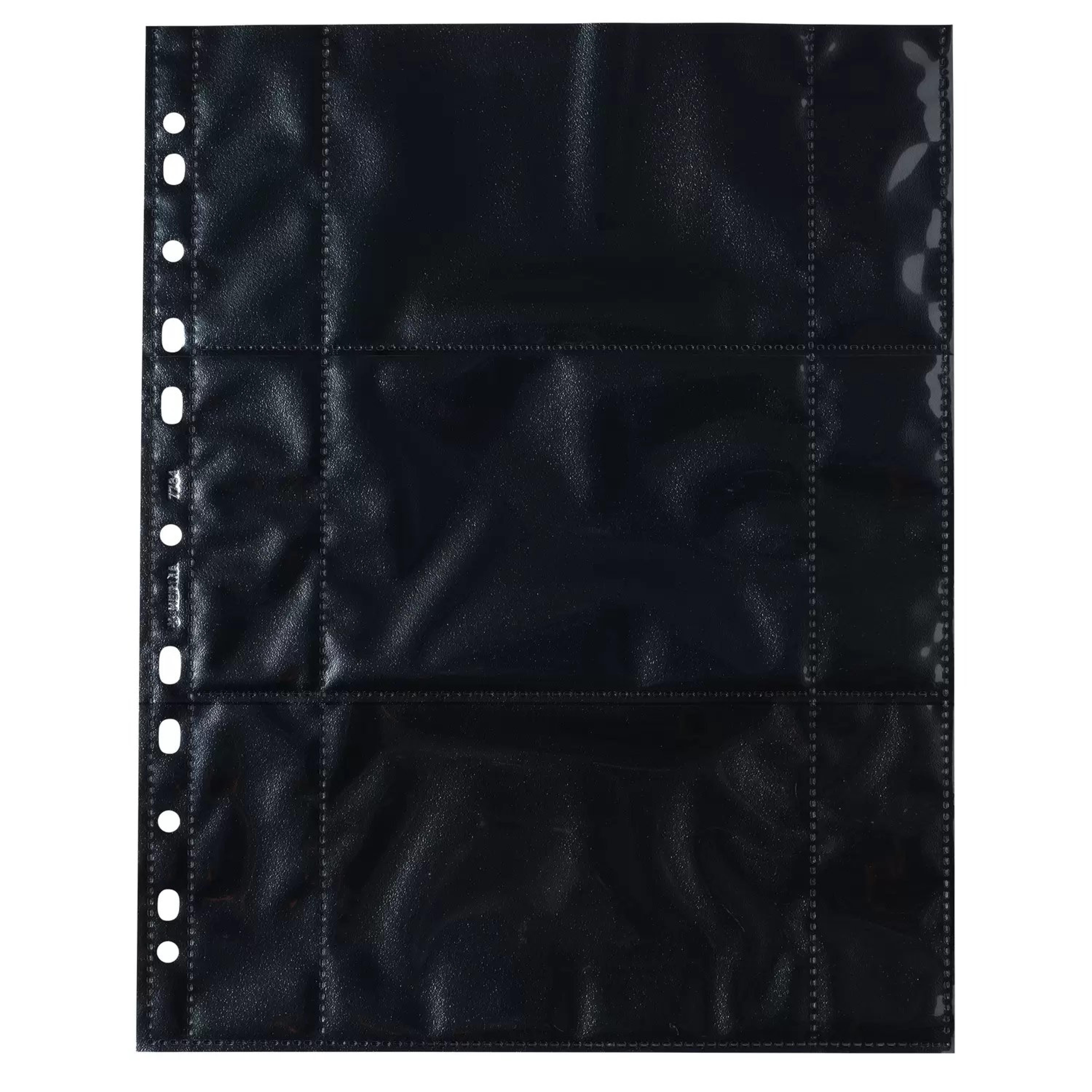 HERMA Fotosichthuellen 90 x 130 mm quer schwarz 10 Huellen