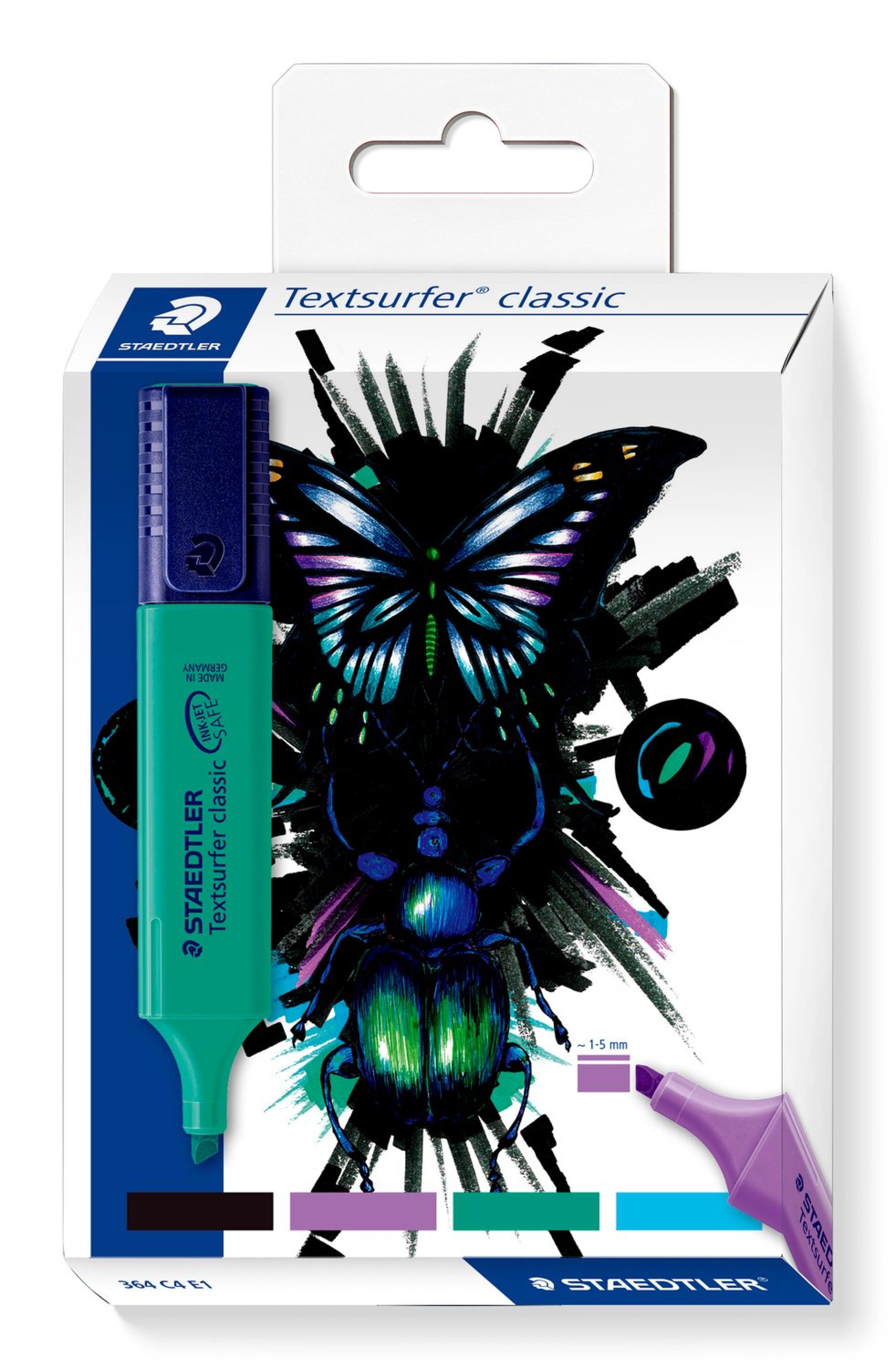 STAEDTLER Textmarker classic cool & cute Design 4er-Set