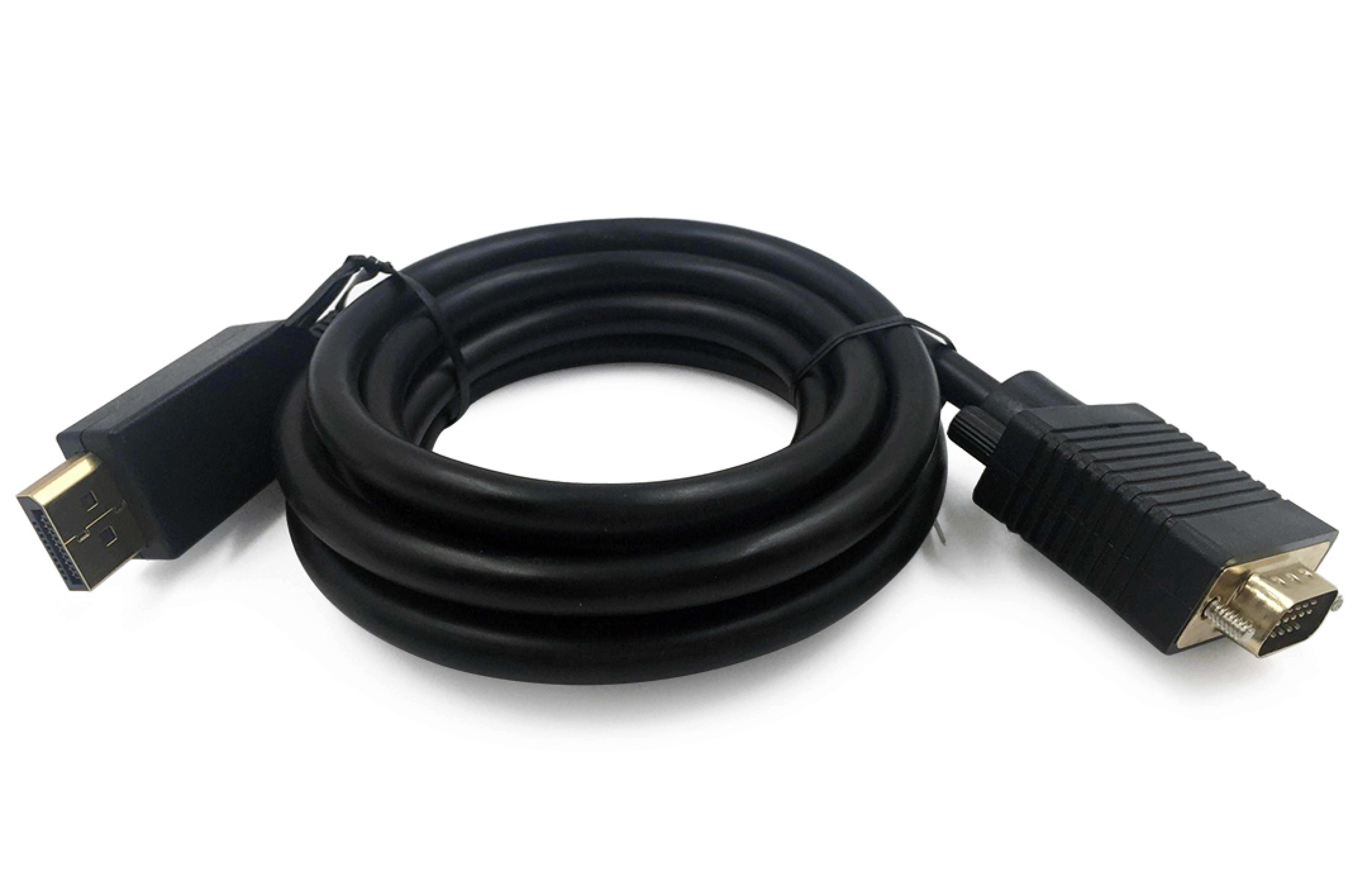 gembird Display Port zu VGA adapter Kabel, 1,8m, schw.