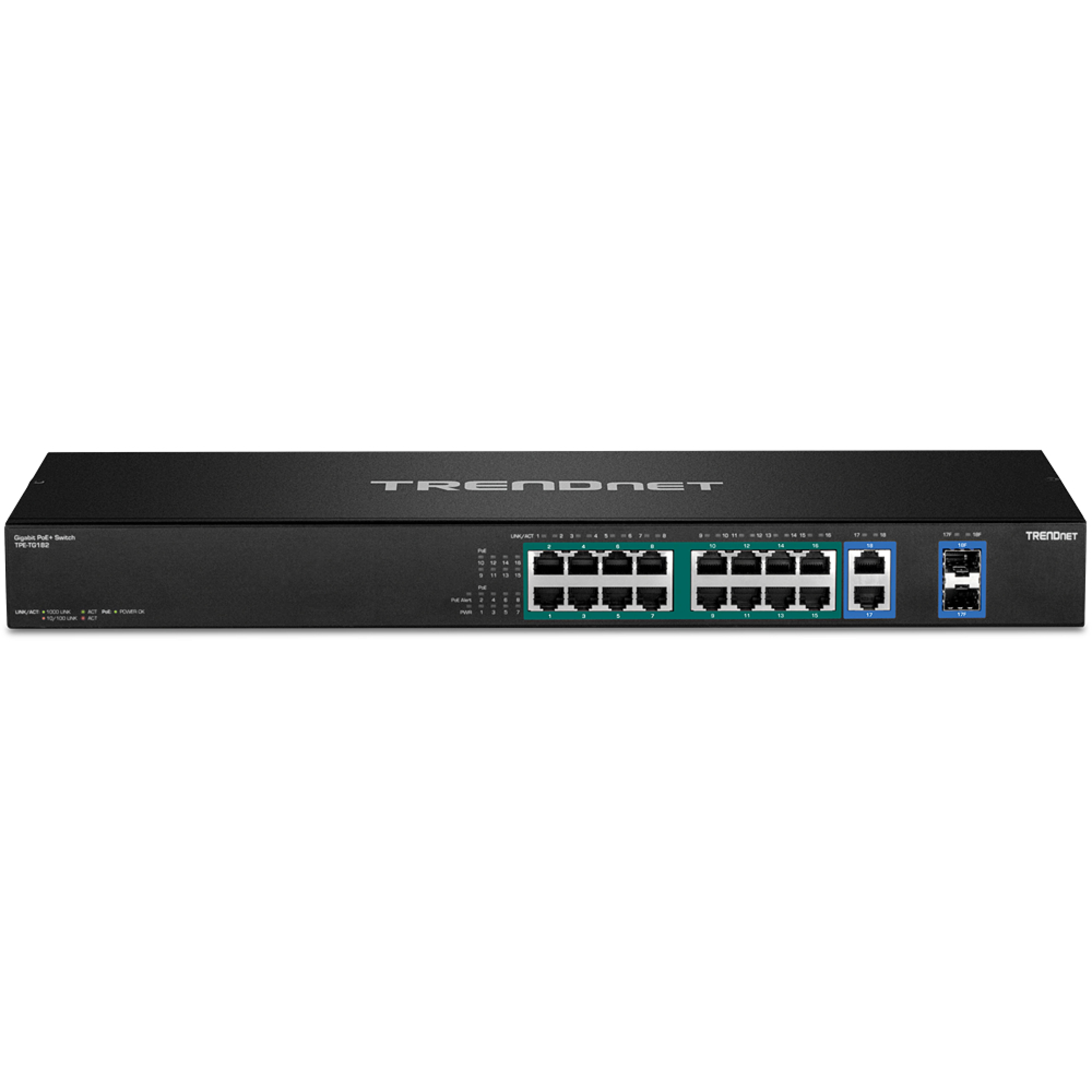 TRENDnet 18-Port Gigabit High Power PoE+ Switch (440W)