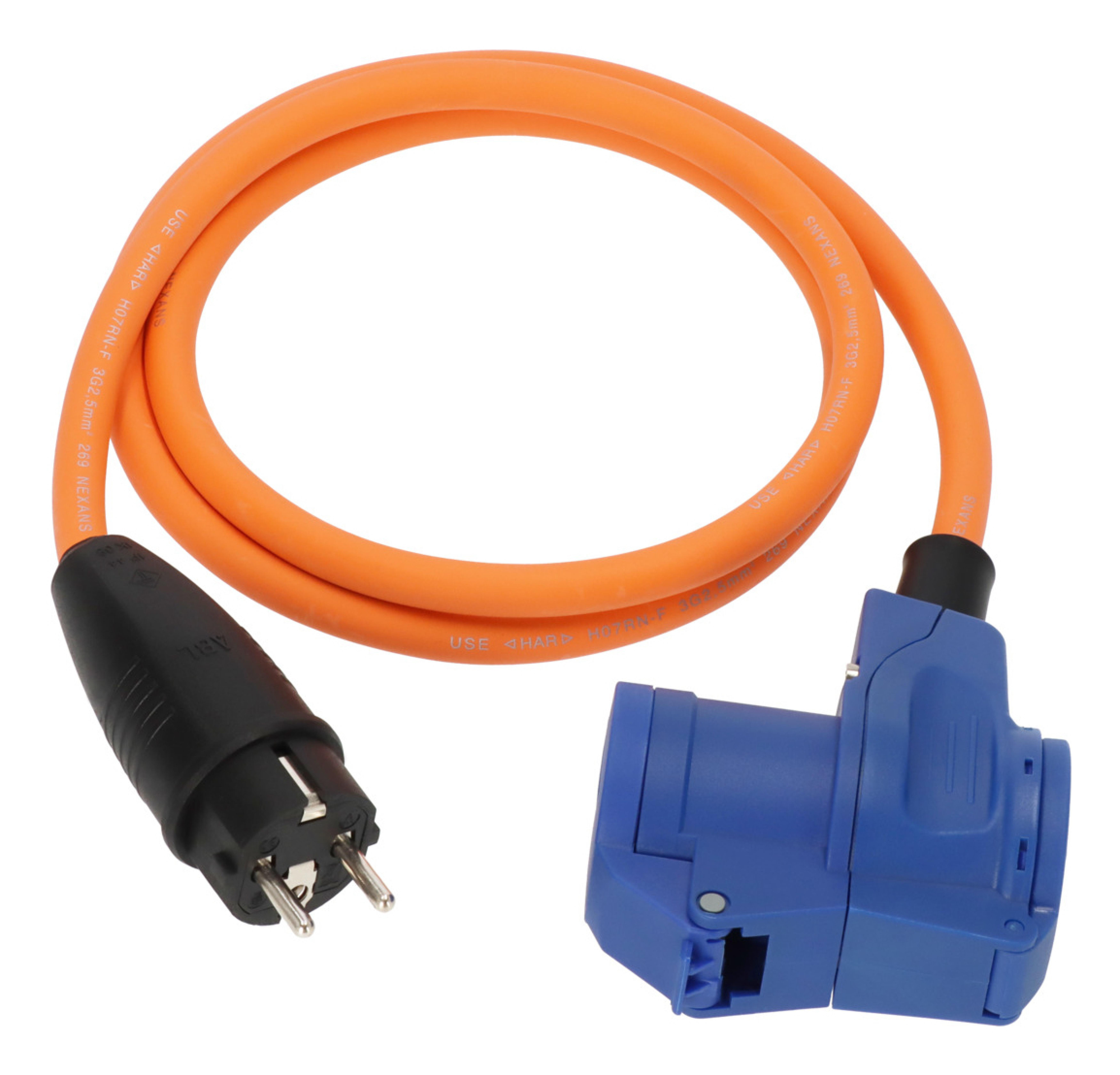 Brennenstuhl Adapter 1,5m Schuko / Winkelkupplung Ber.Anzeig
