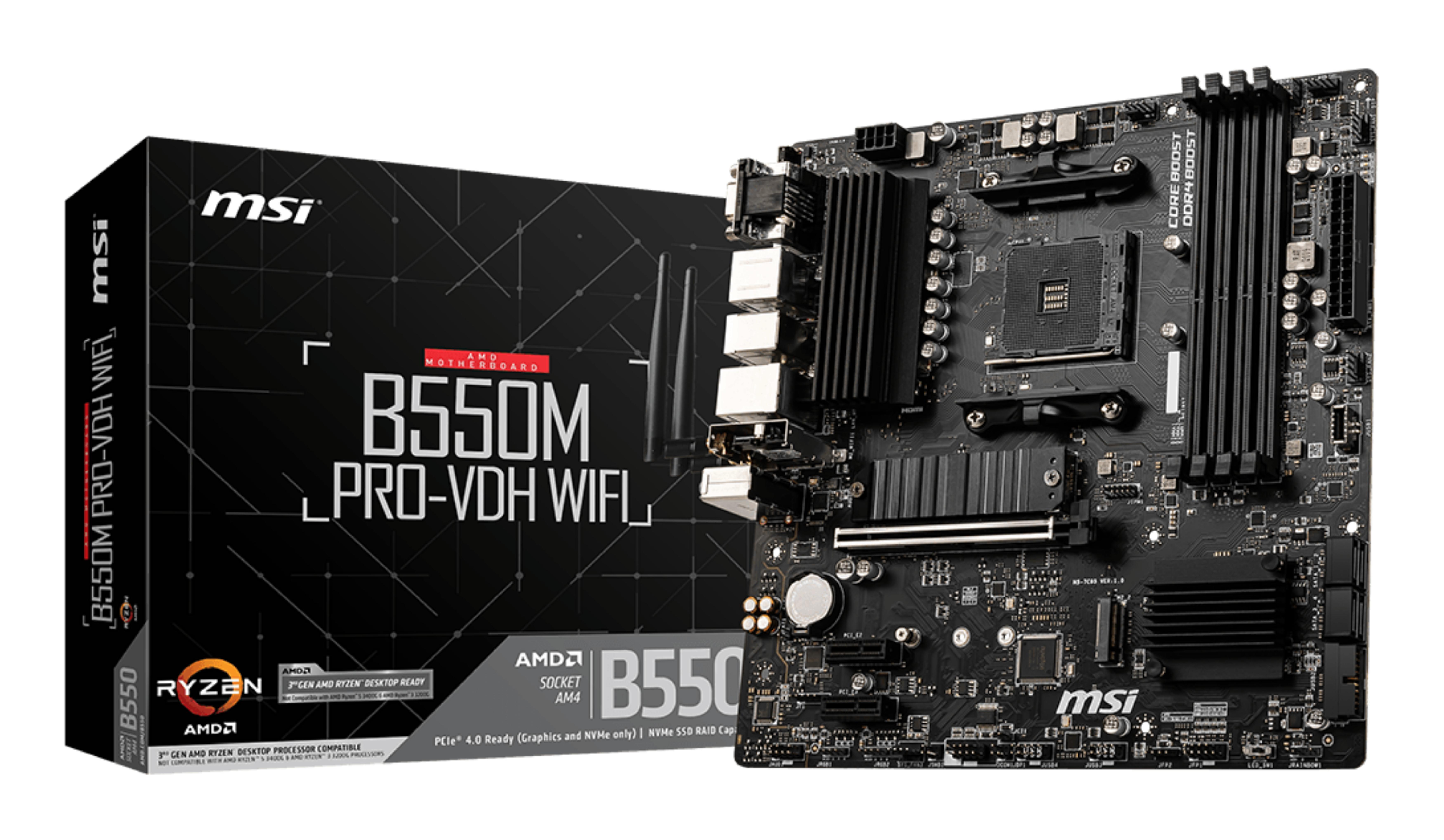 MSI B550M Pro-VDH Wifi (B550,AM4,mATX,DDR4)