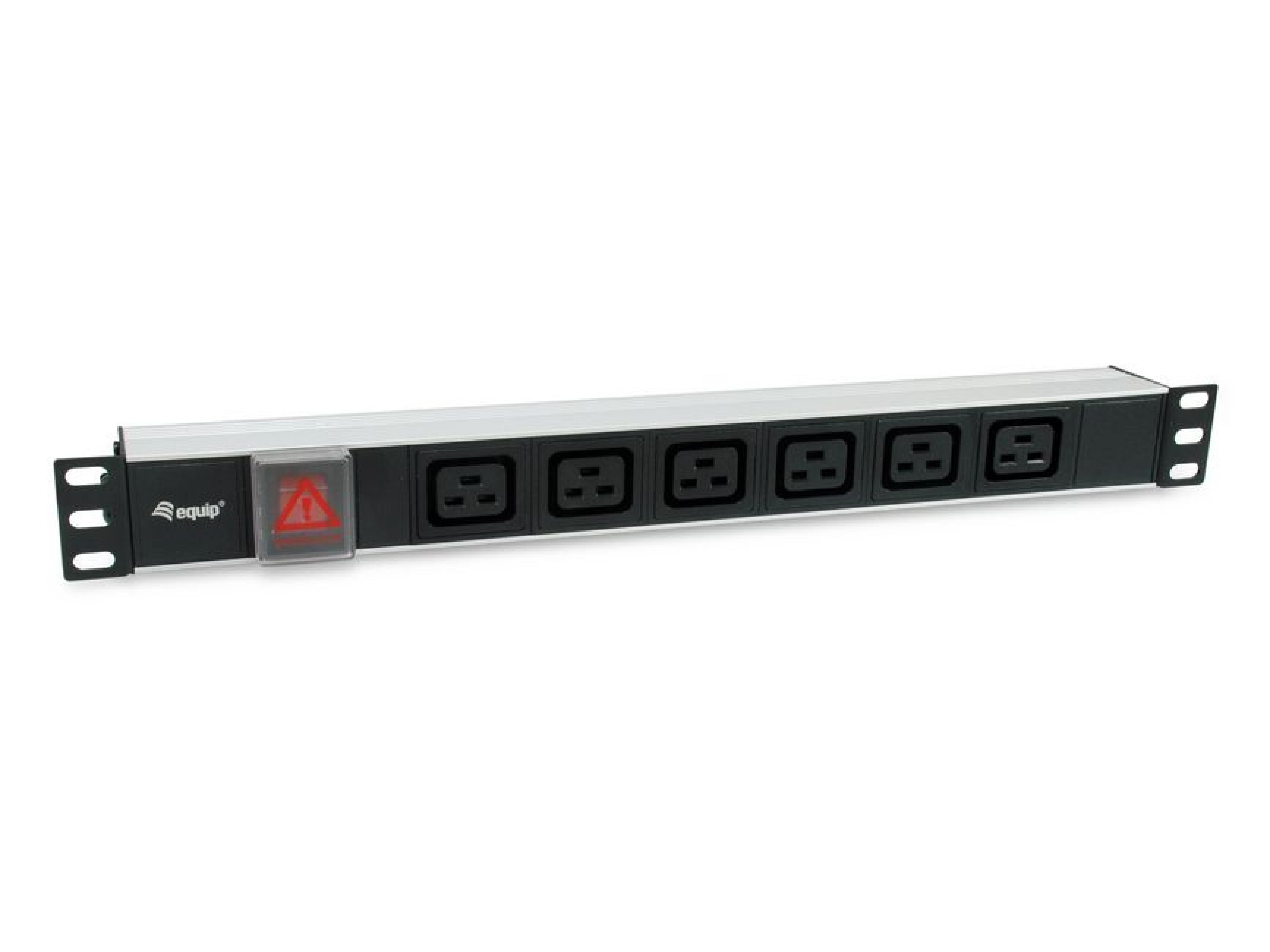 Equip 19" Steckdosenleiste 6xIEC C19+Switch->St.ICE C20 Alu.