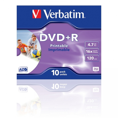 VERBATIM DVD+R AZO 4.7GB 16x 10er Jewel Case bedruckbar