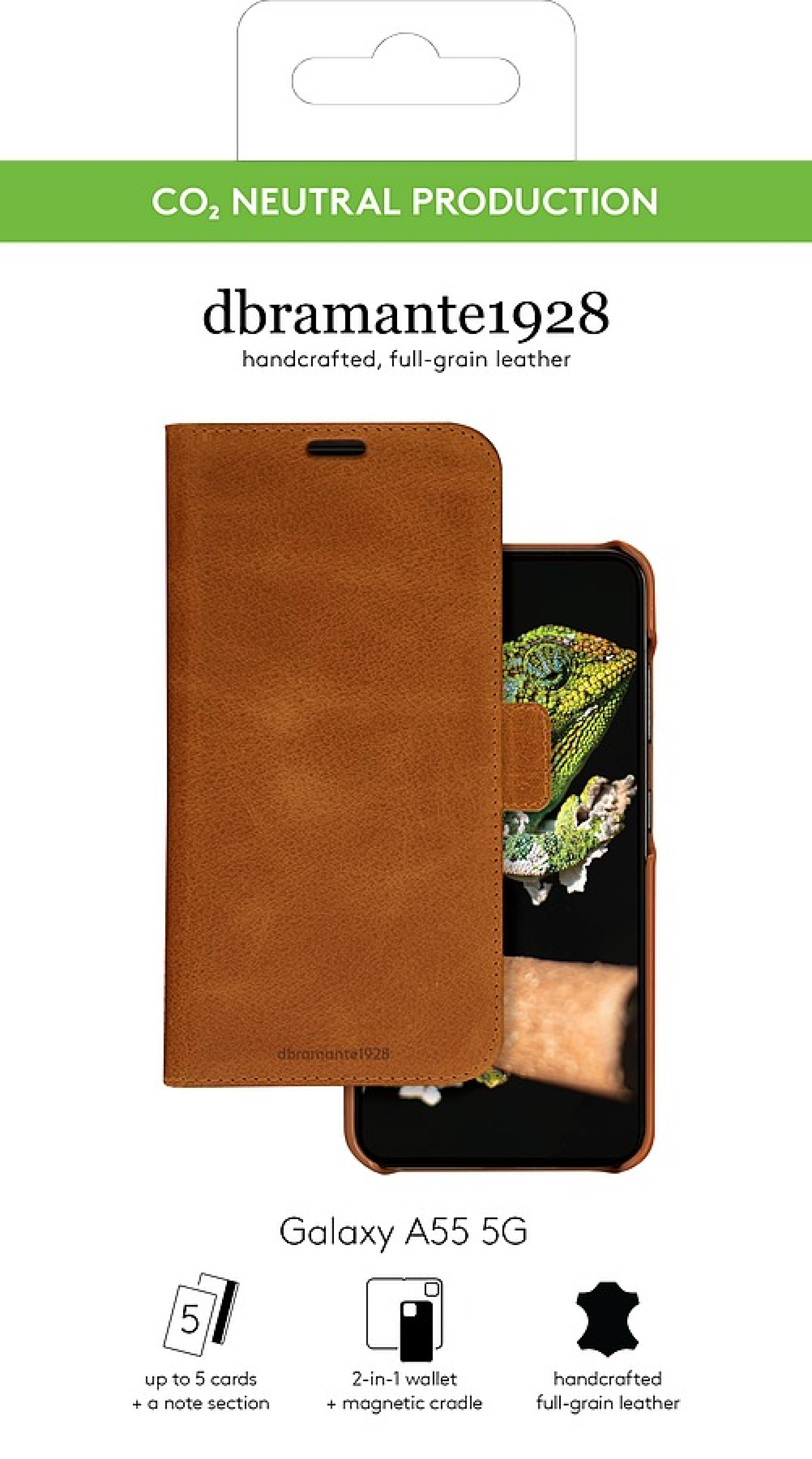 DBRAMANTE1928 Lynge - Galaxy A55 5G - Full-grain leather - Tan