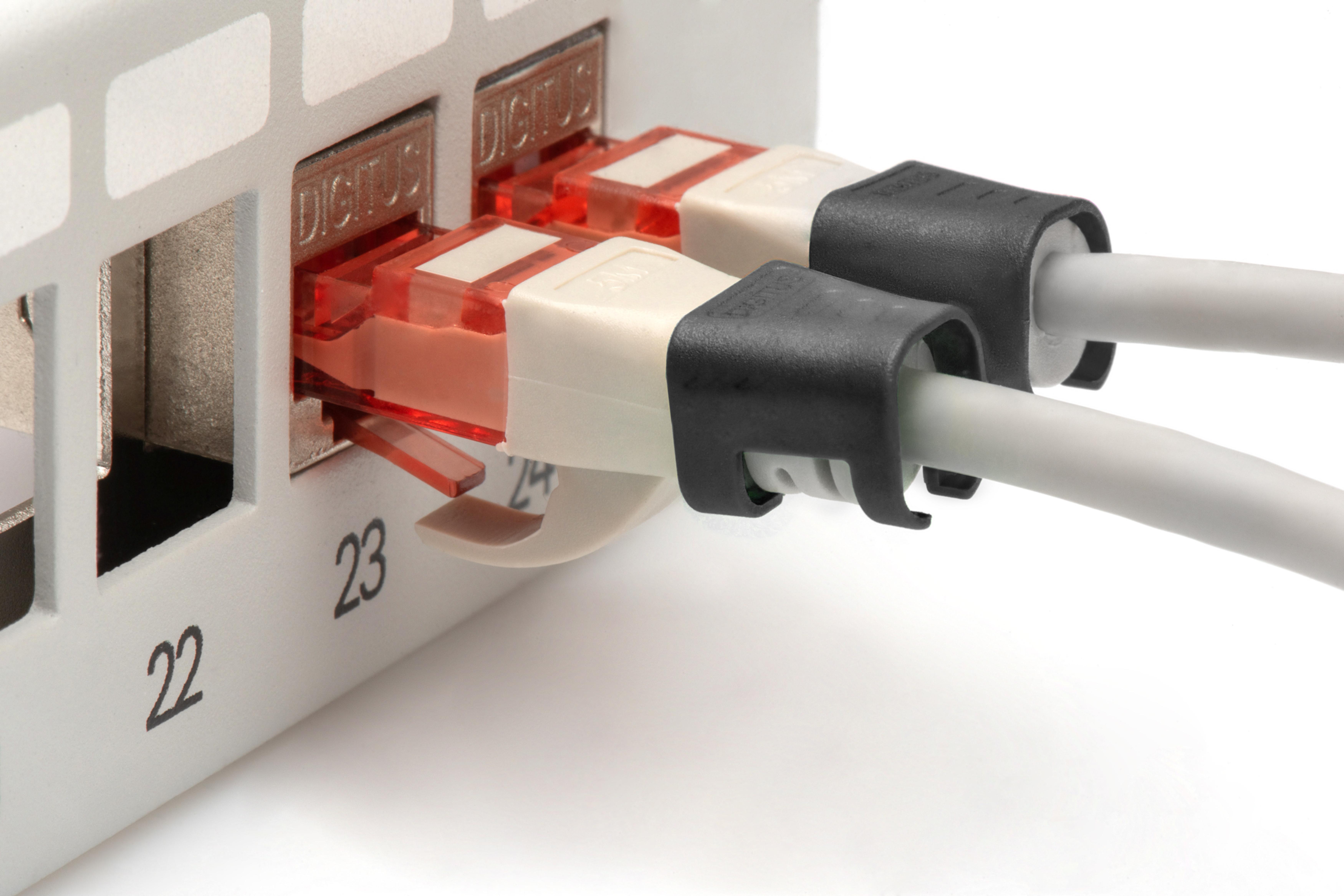DIGITUS Farbclips fuer Patchkabel RJ45 100 Stueck schwarz