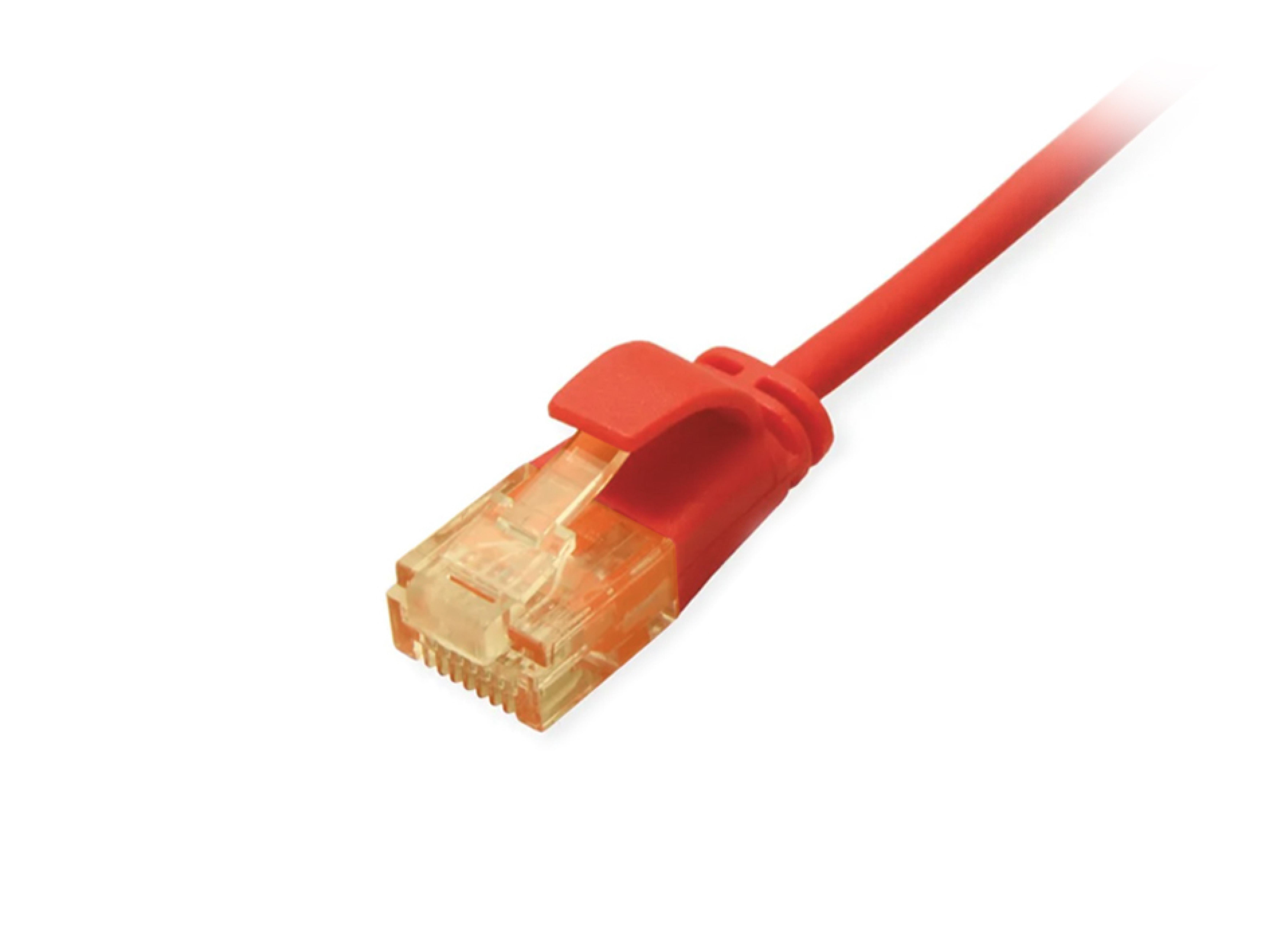 Equip Patchkabel Cat6A SlimFlex U/UTP 0.25m rot LSZH 2xRJ45 Polybeute