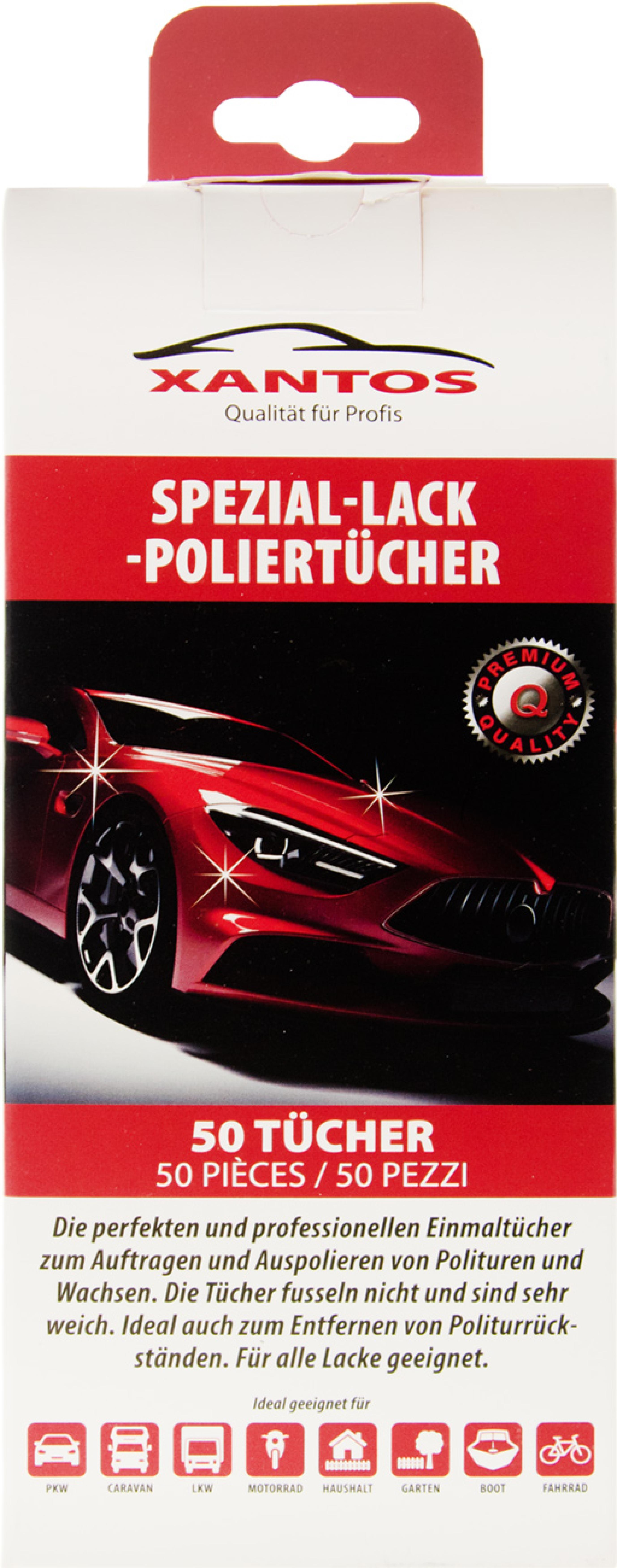 XANTOS Poliertuecher 50St. weiss auf Rolle 28x20cm