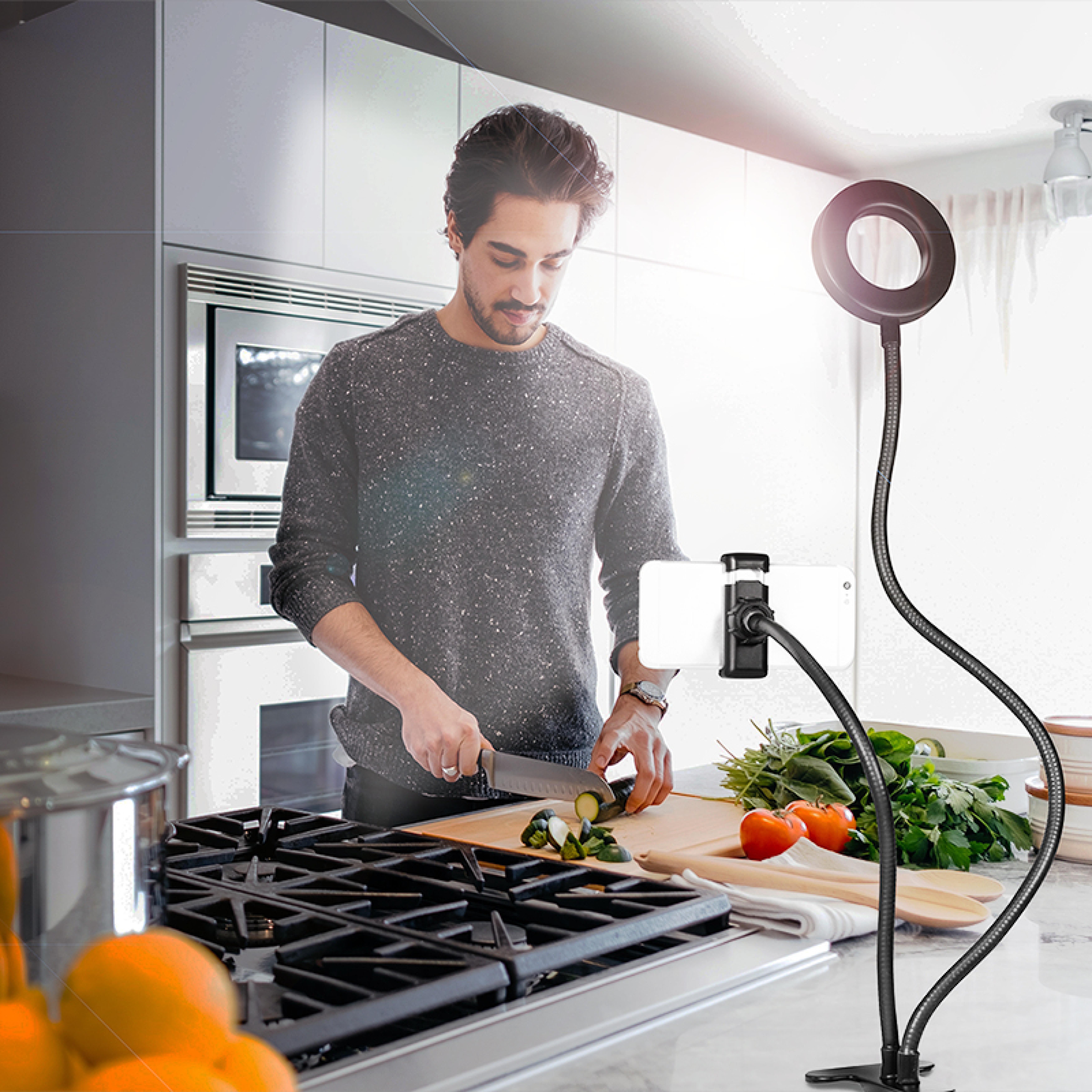 Logilink Smartphone-Ringlicht-Klemmhalterung, DM 8.5cm