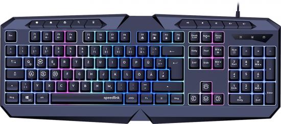 SPEEDLINK LUDICIUM RGB Rainbow Gaming Keyboard, black