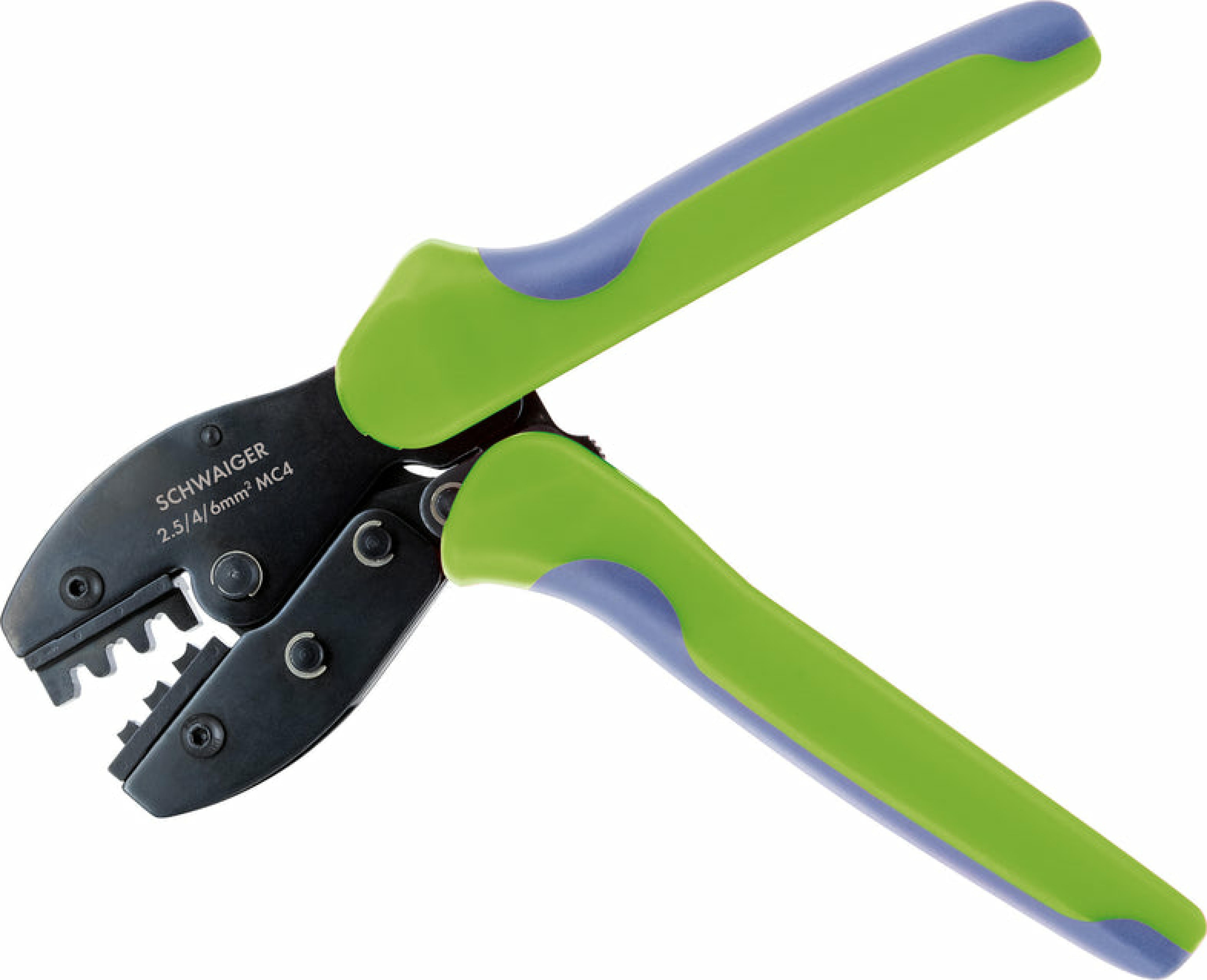 Schwaiger Crimpzange Solar Stecker 2,5-6mm gummiert Griffe