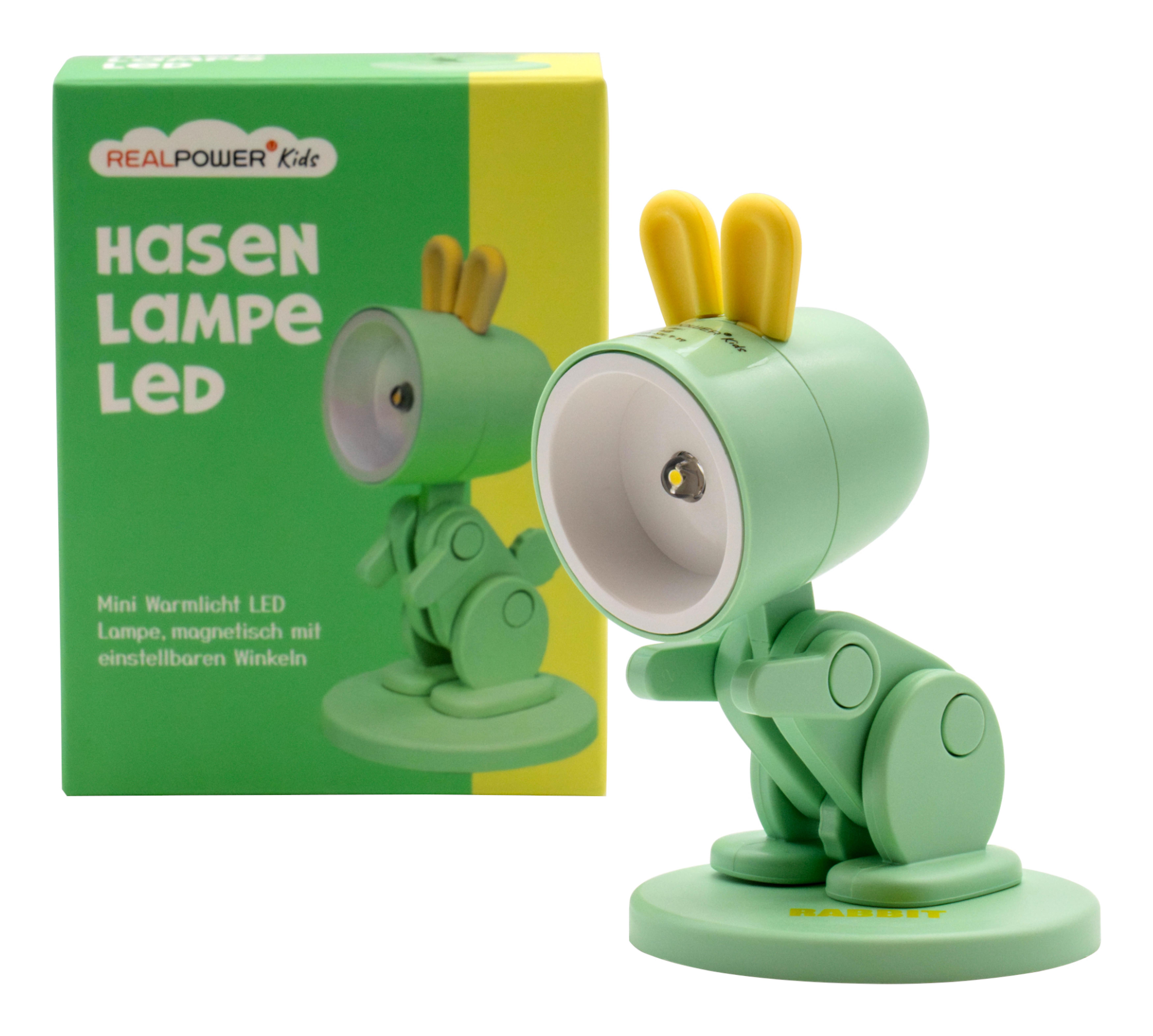 RealPower LED-Tier Taschenlampe Grenn rabbit mit Sockel