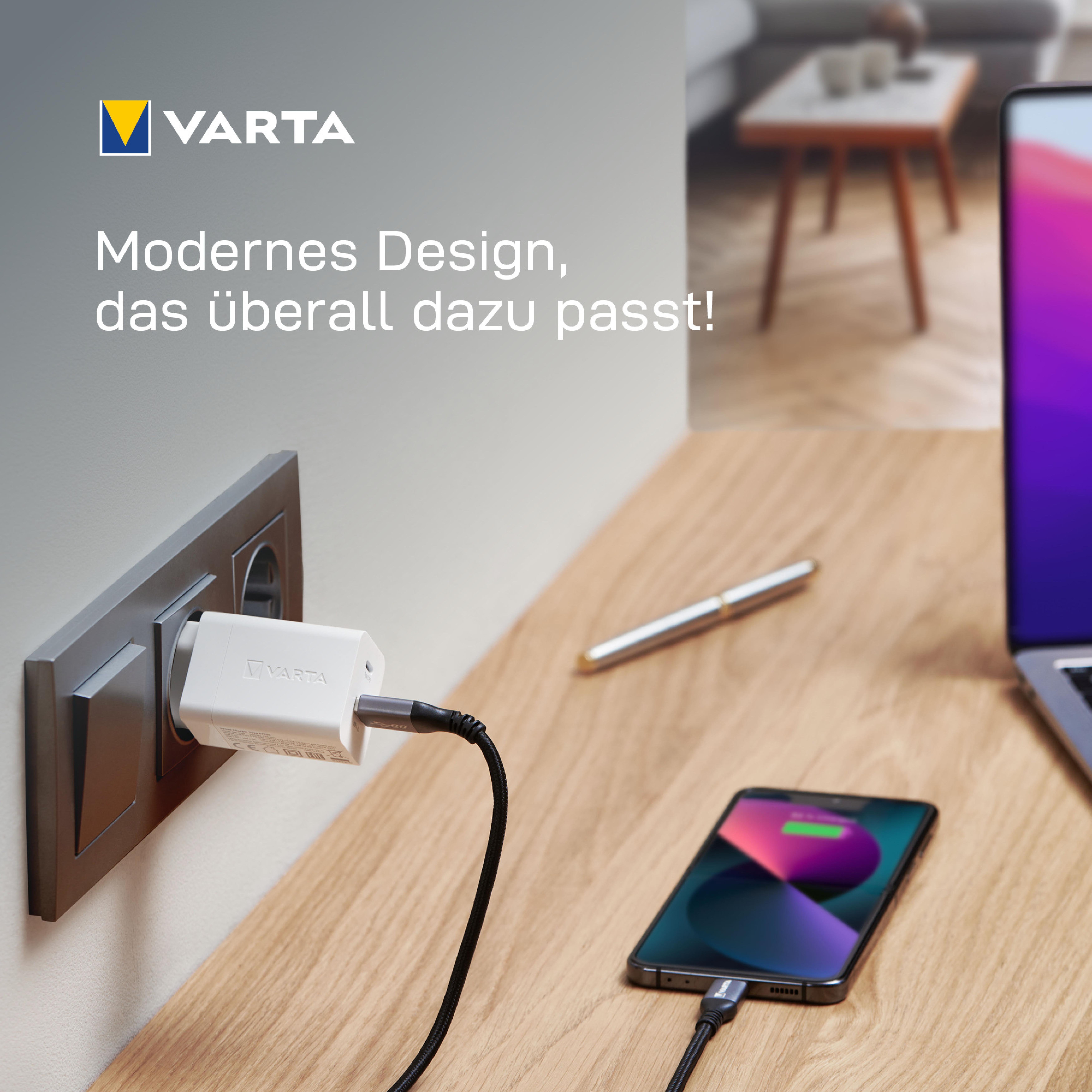 Varta Ladegeraet Speed Charger 38W 2-Port 1x USB-C, 1x USB-A