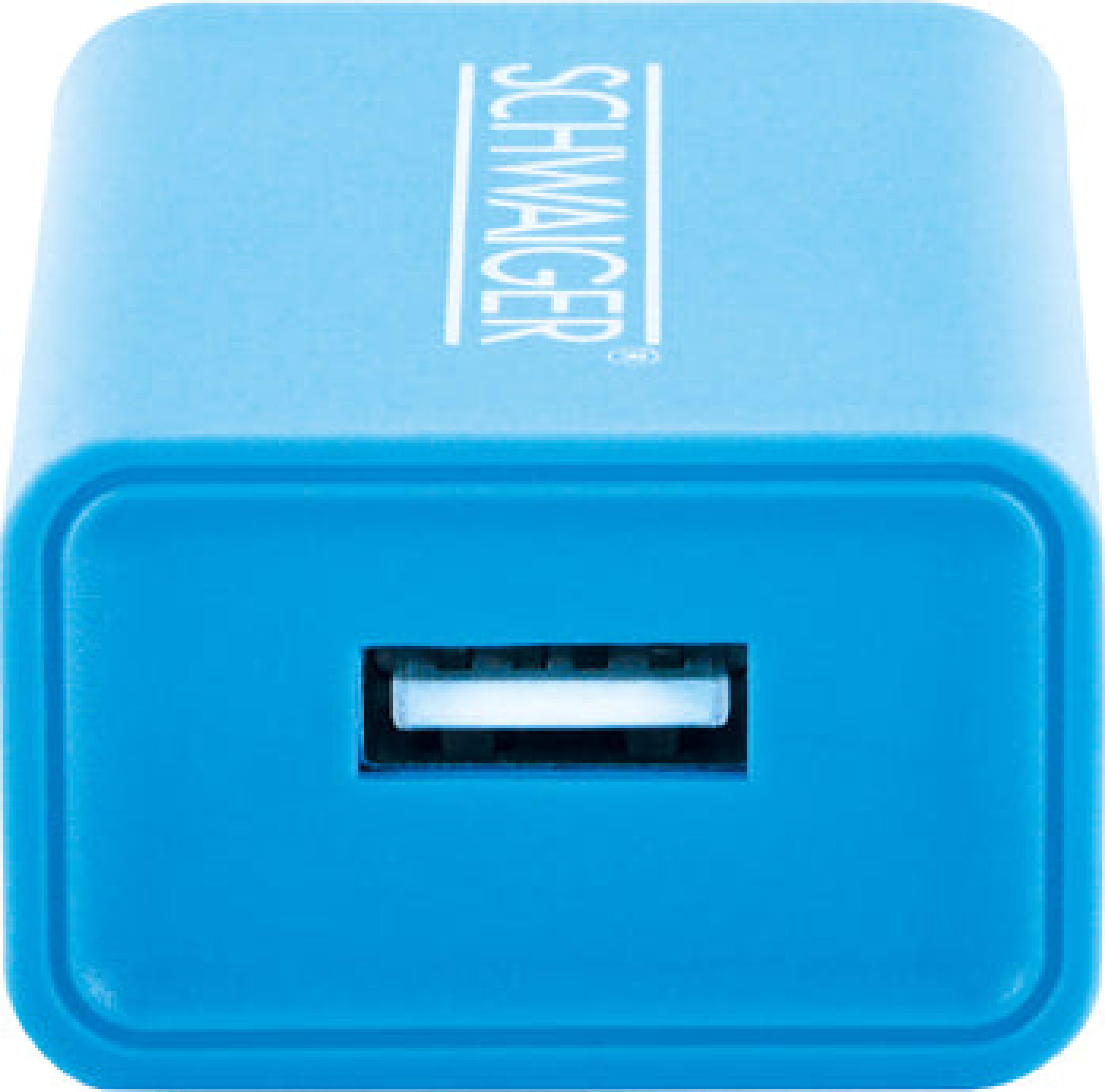 Schwaiger Ladegeraet Schutzsystem USB 2.0 A 230V Tuerkis Blau