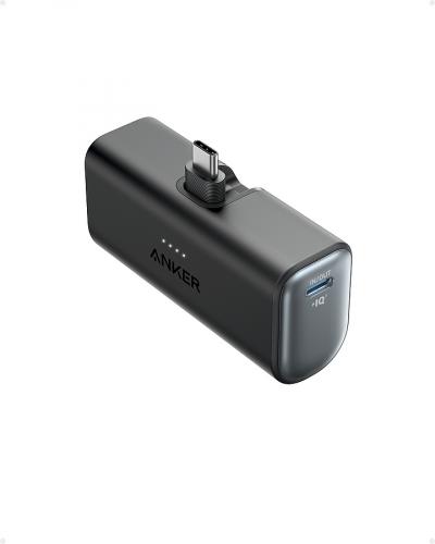 ANKER Nano Power Bank 5000mAh, 22.5W, Built-In with USB-C Connector, Black