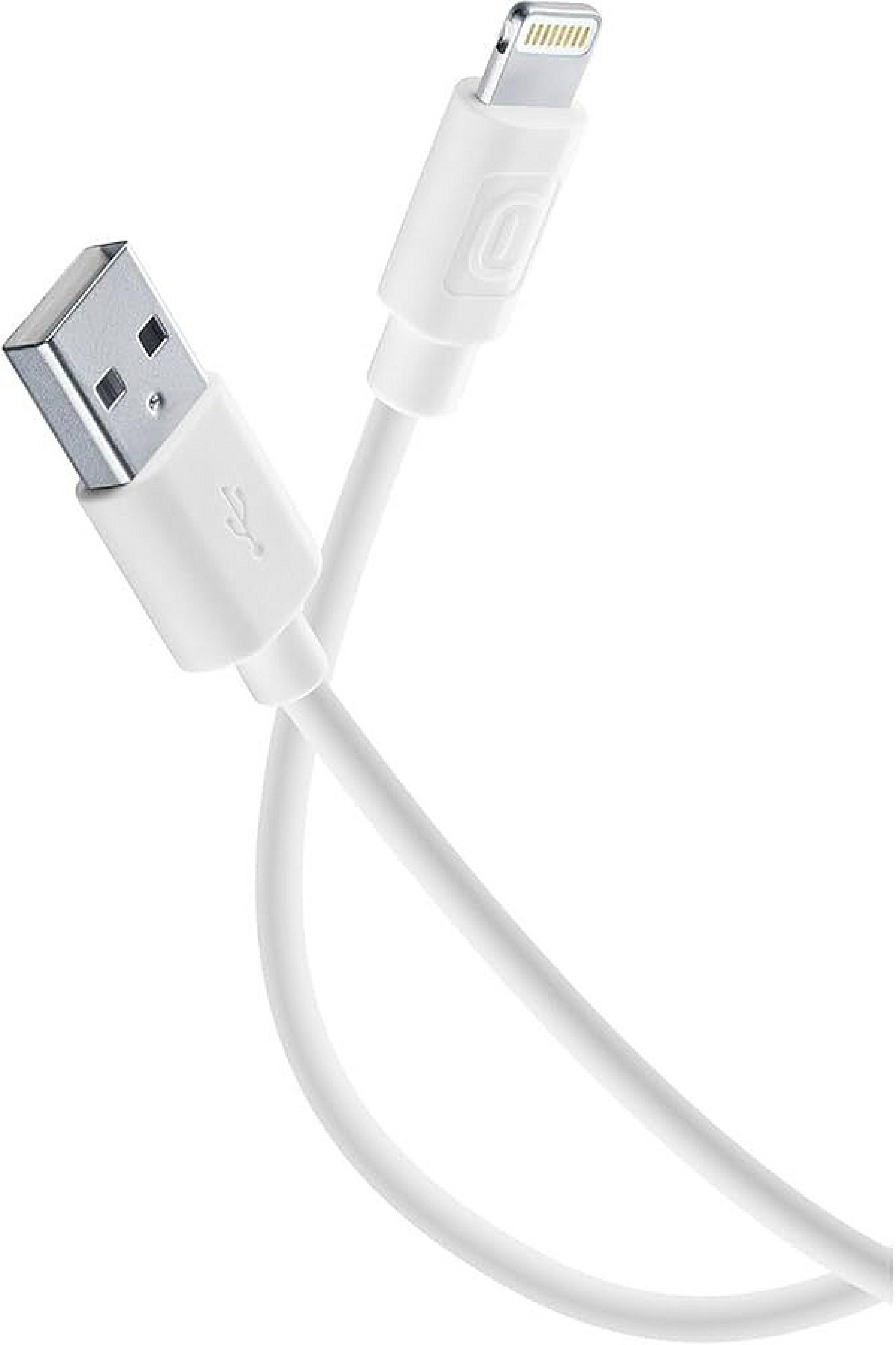 Weißes USB-auf-Lightning-Kabel für Apple-Geräte