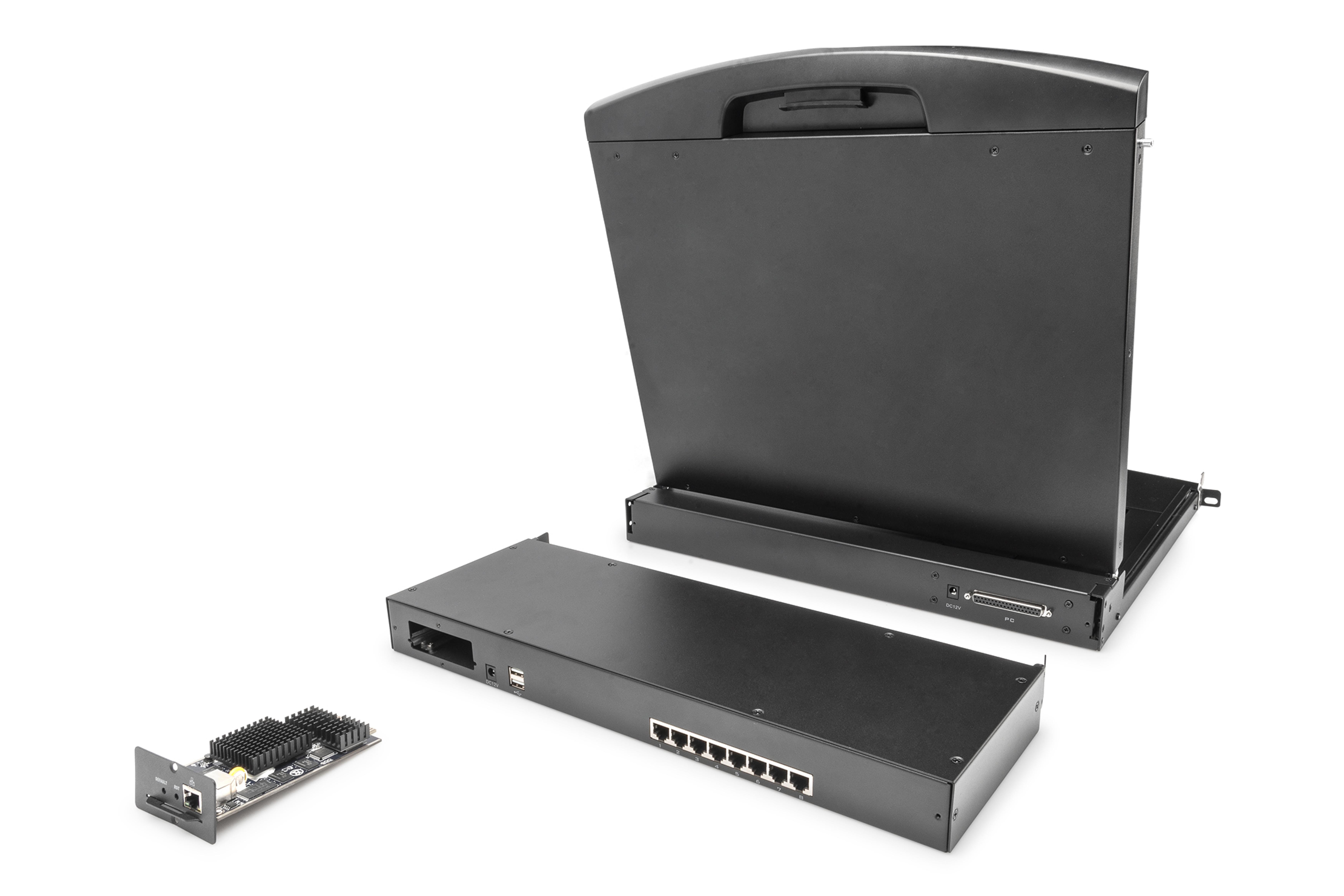 DIGITUS modularer KVM-Switch 8-Port Cat 5