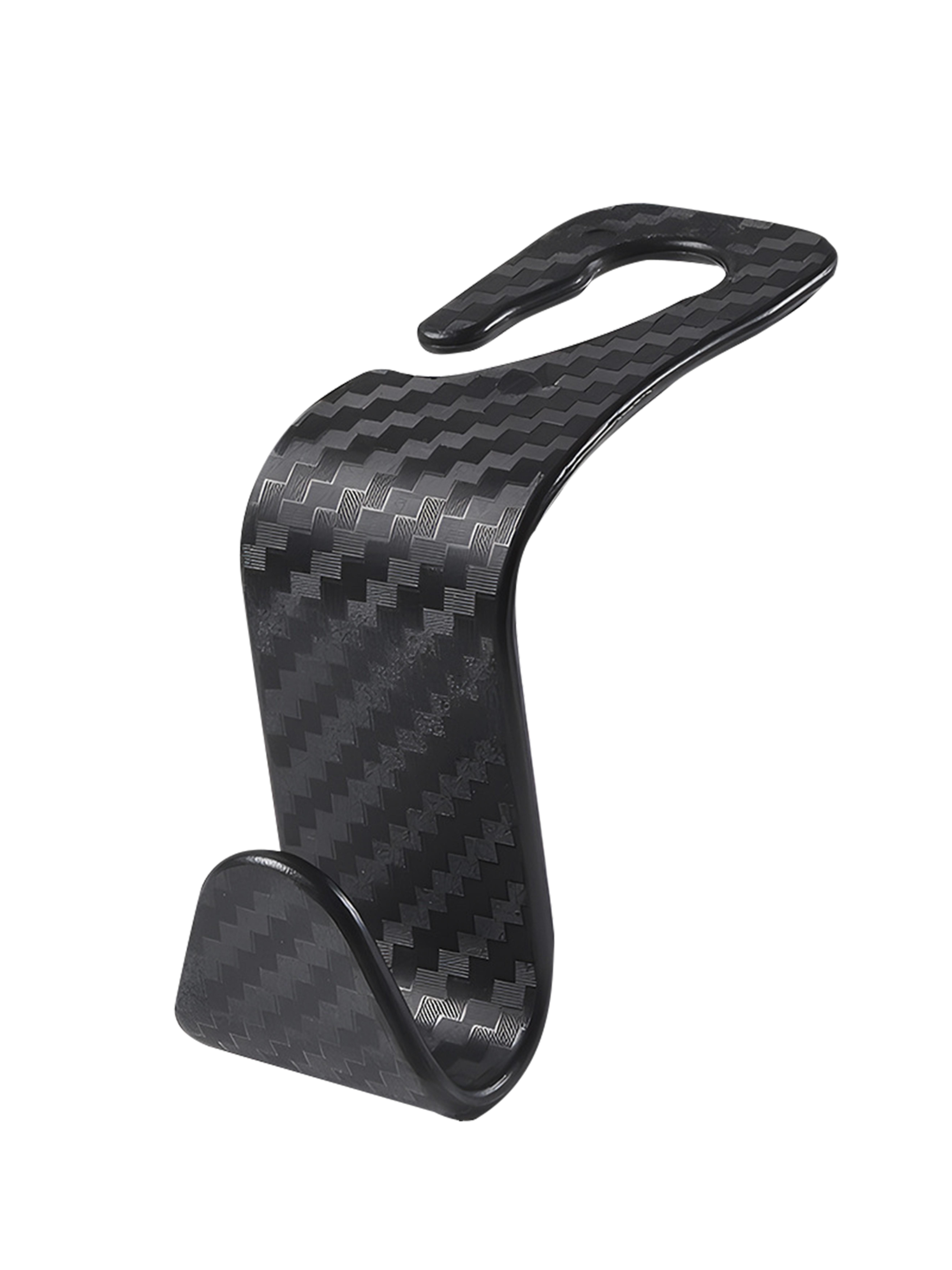 2GO Haken fuer KFZ-Kopfstuetze 2er Set Carbon Optik