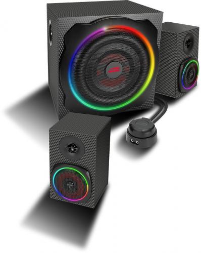 SPEEDLINK GRAVITY CARBON RGB 2.1 Subwoofer System, black