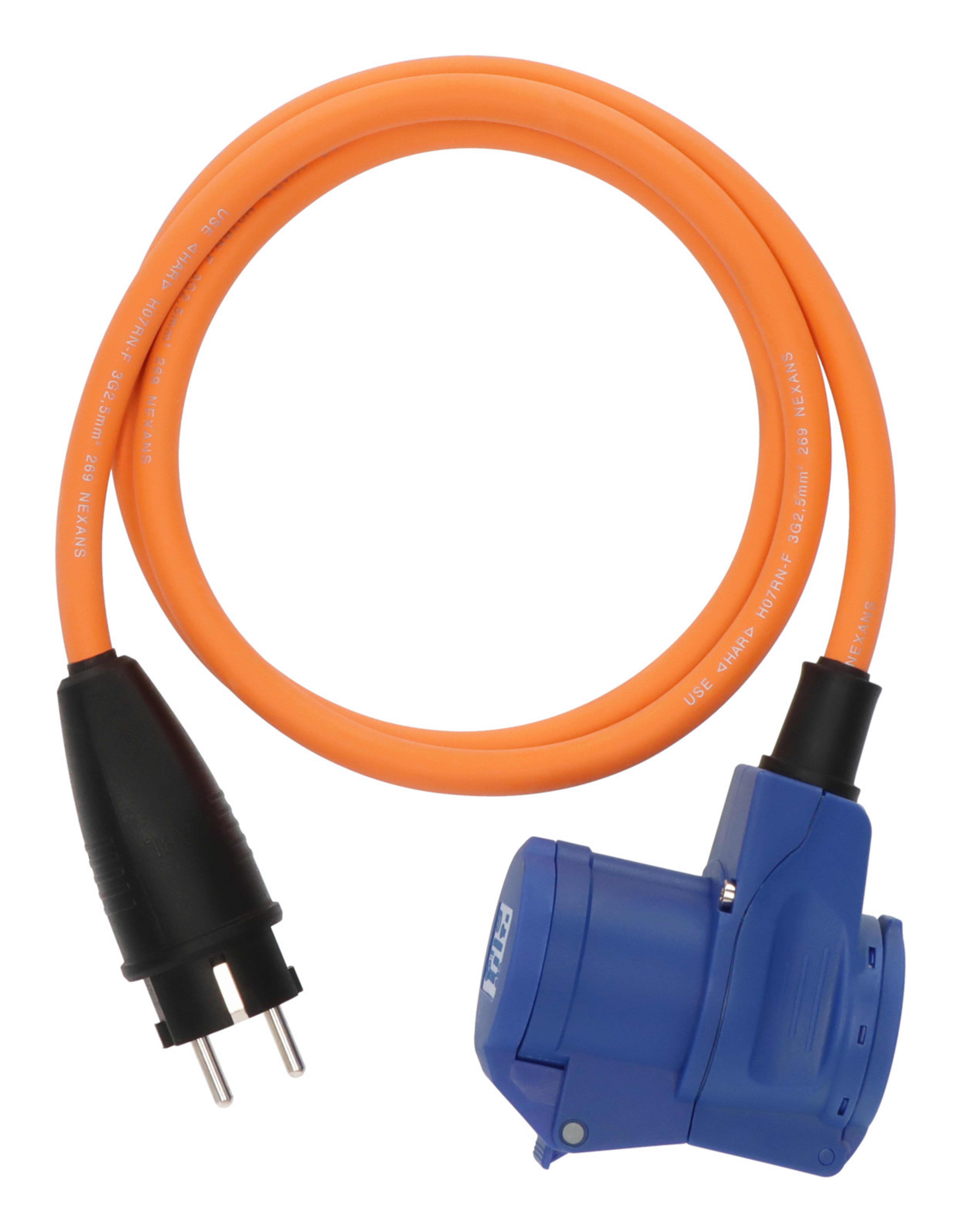 Brennenstuhl Adapter 1,5m Schuko / Winkelkupplung Ber.Anzeig