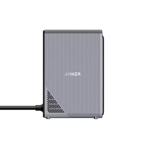 Seitenansicht eines Anker tragbaren Ladegeräts mit Kabel