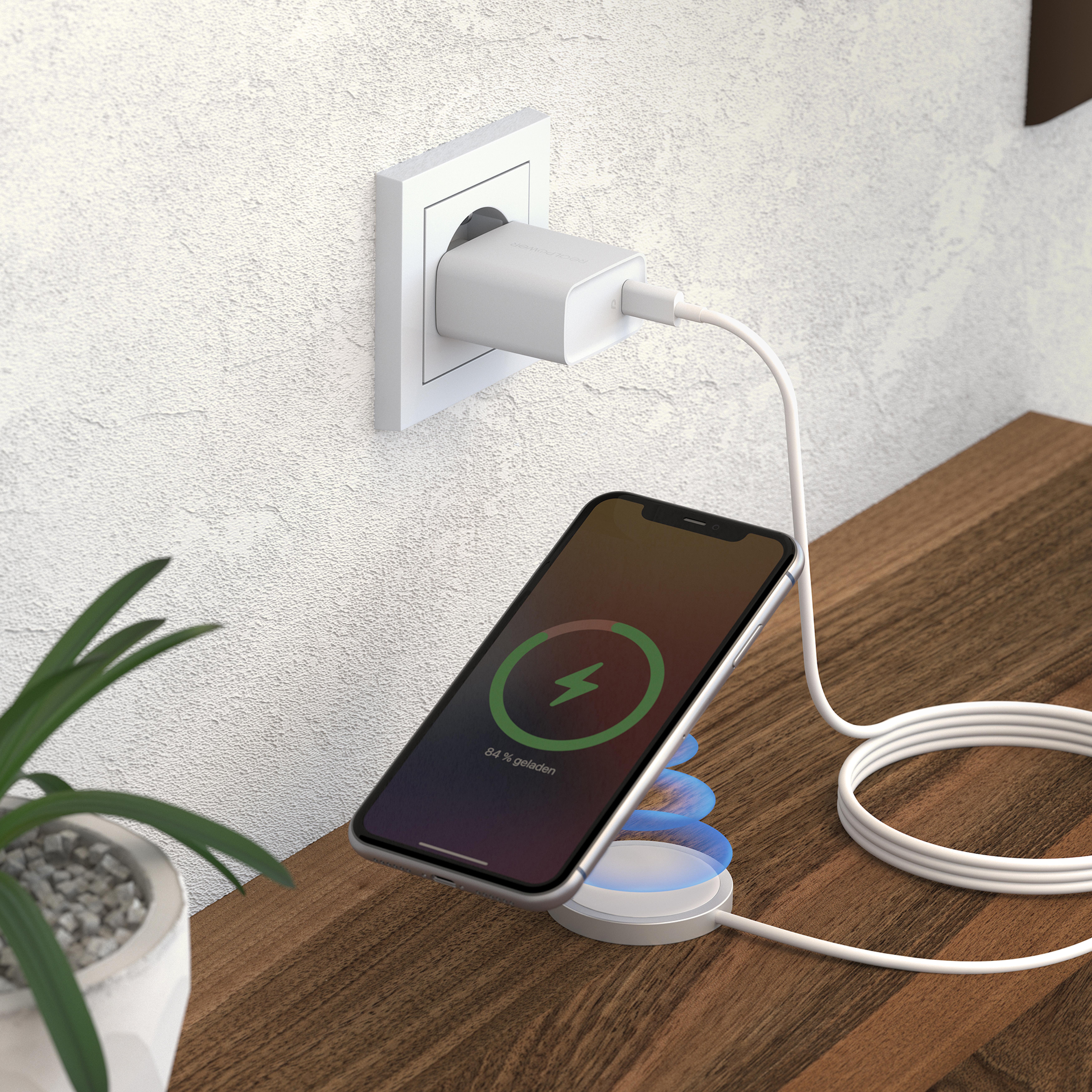 RealPower Ladegeraet C-MagSet 20W mit Ladepad