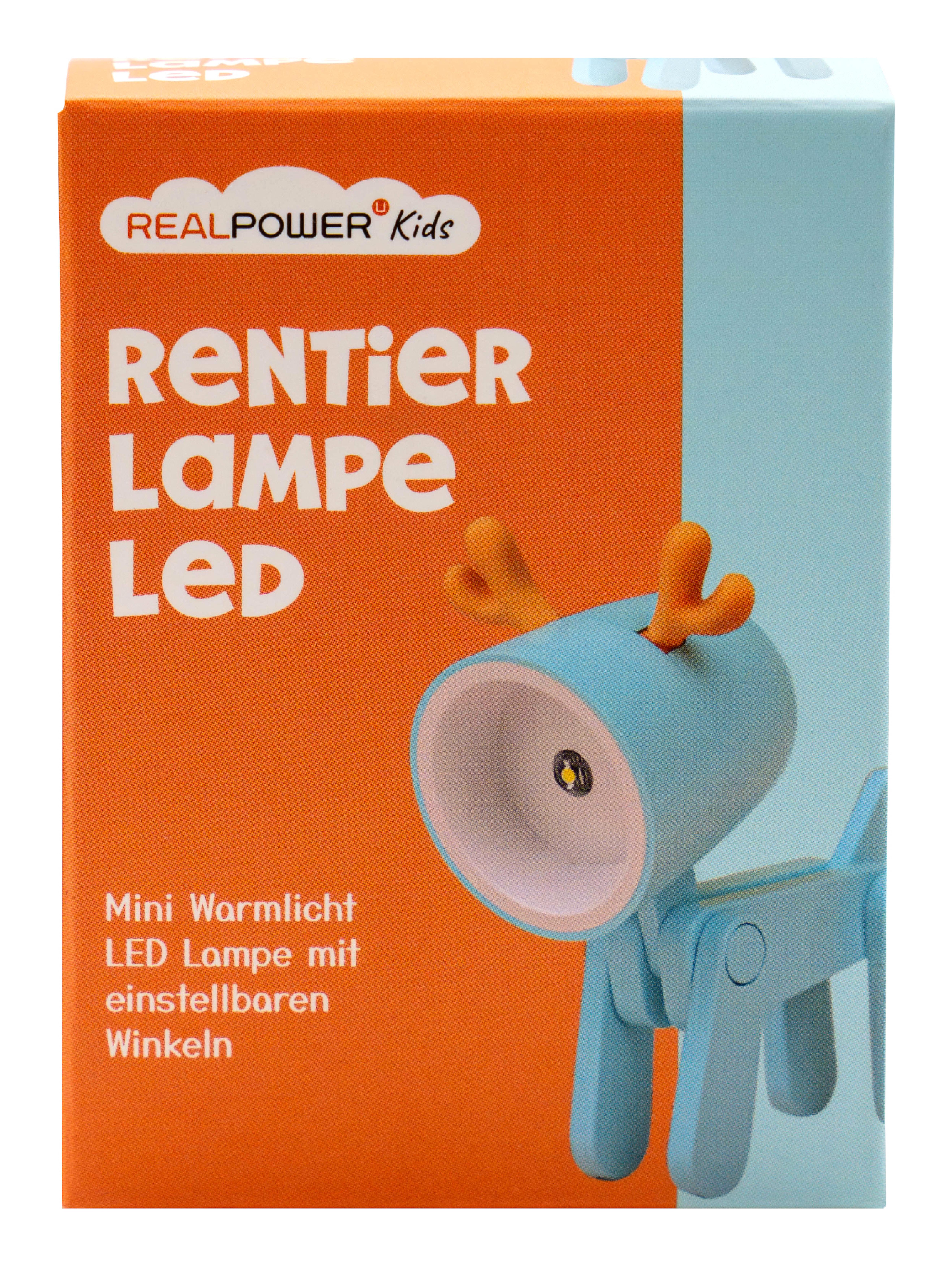 RealPower LED-Tier Taschenlampe Blue deer