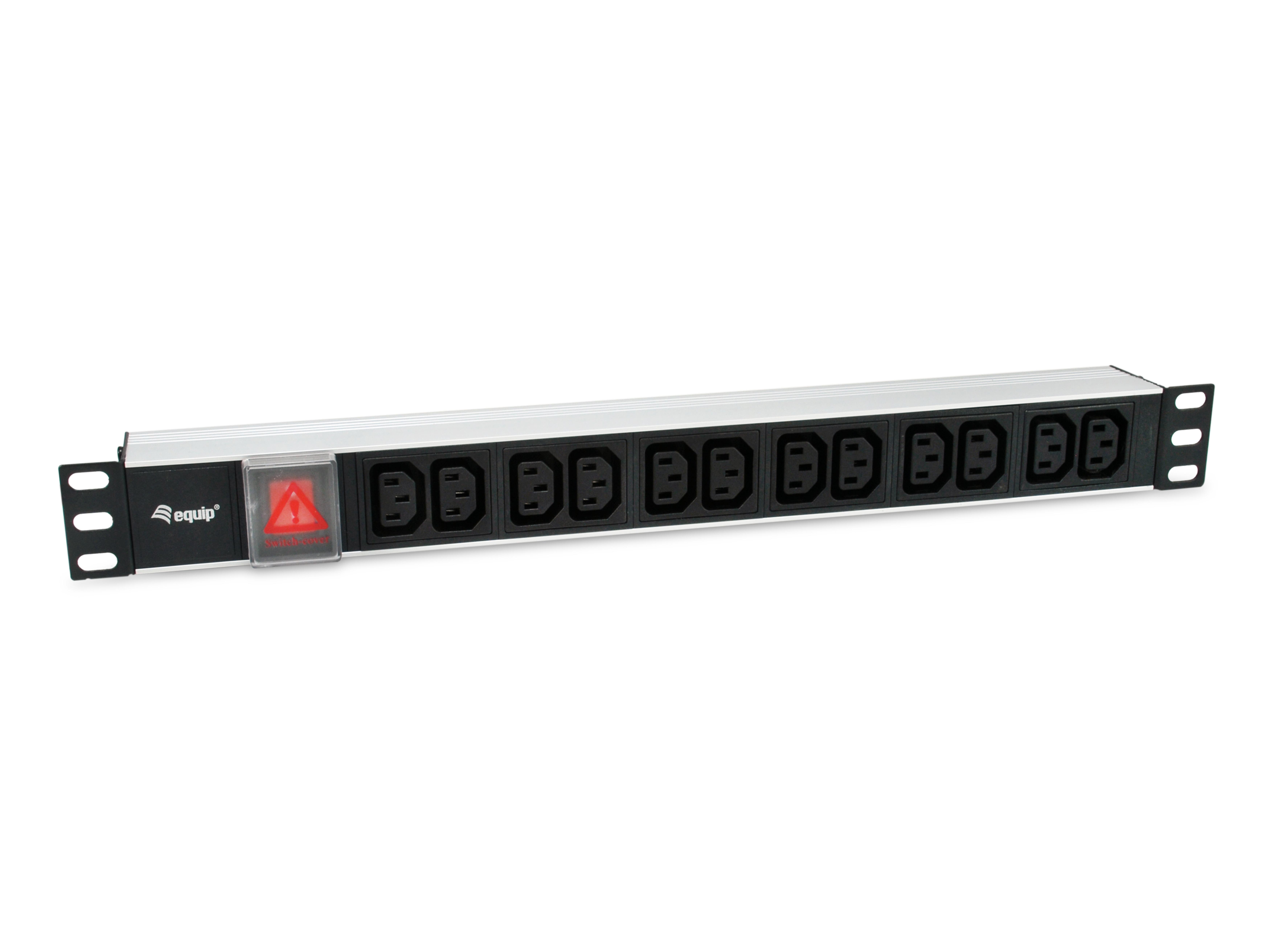 Equip 19" Steckdosenleiste 12xIEC 60320 C13+Switch sw. Alu.