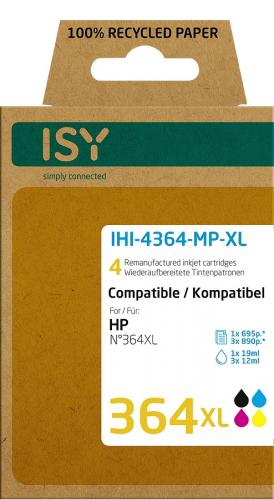 ISY Multipack 4 HP Nr. 364XL (black(Text)-C-M-Y)