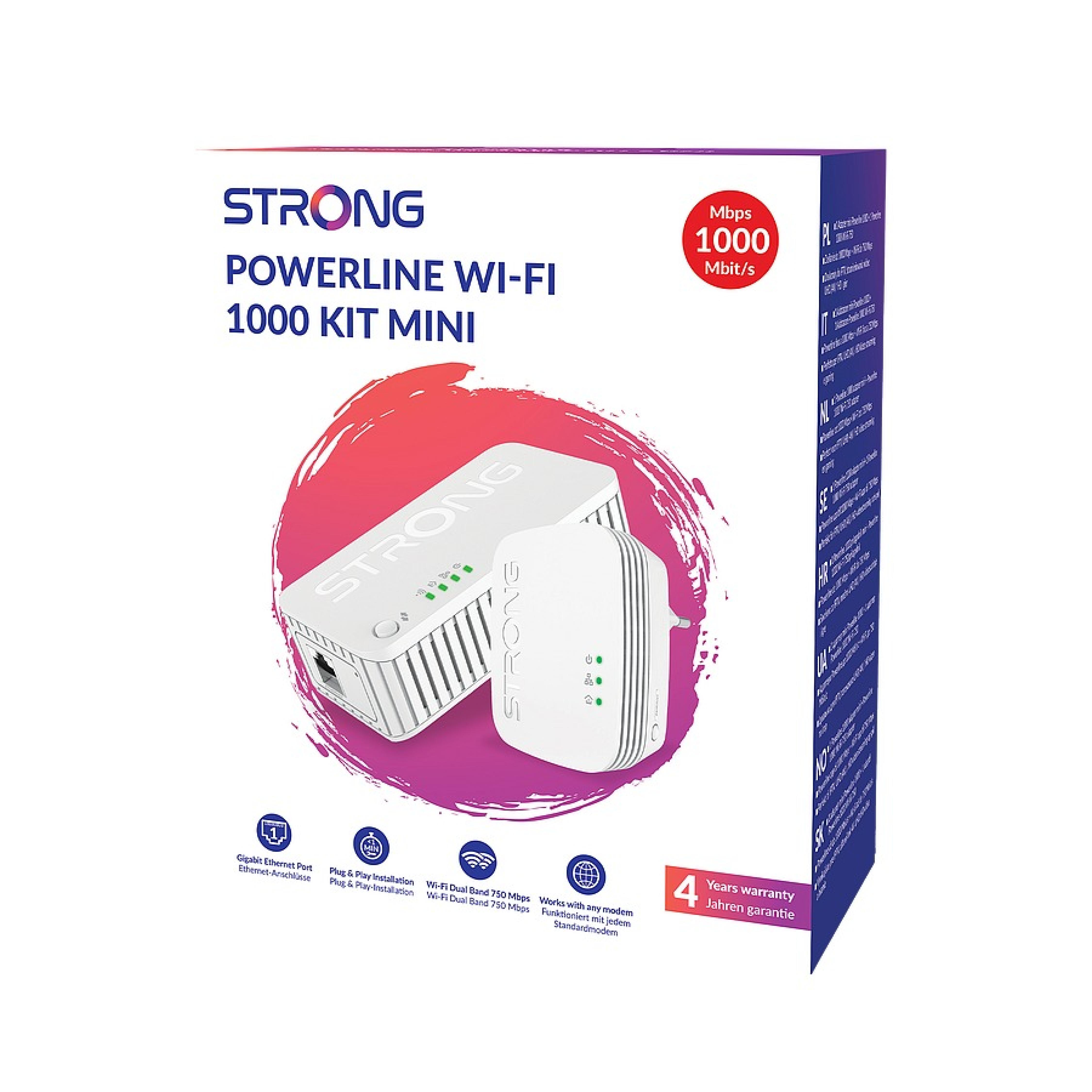STRONG Powerline MINI WiFi 1000 Mbit/s Set (2 Einheiten)