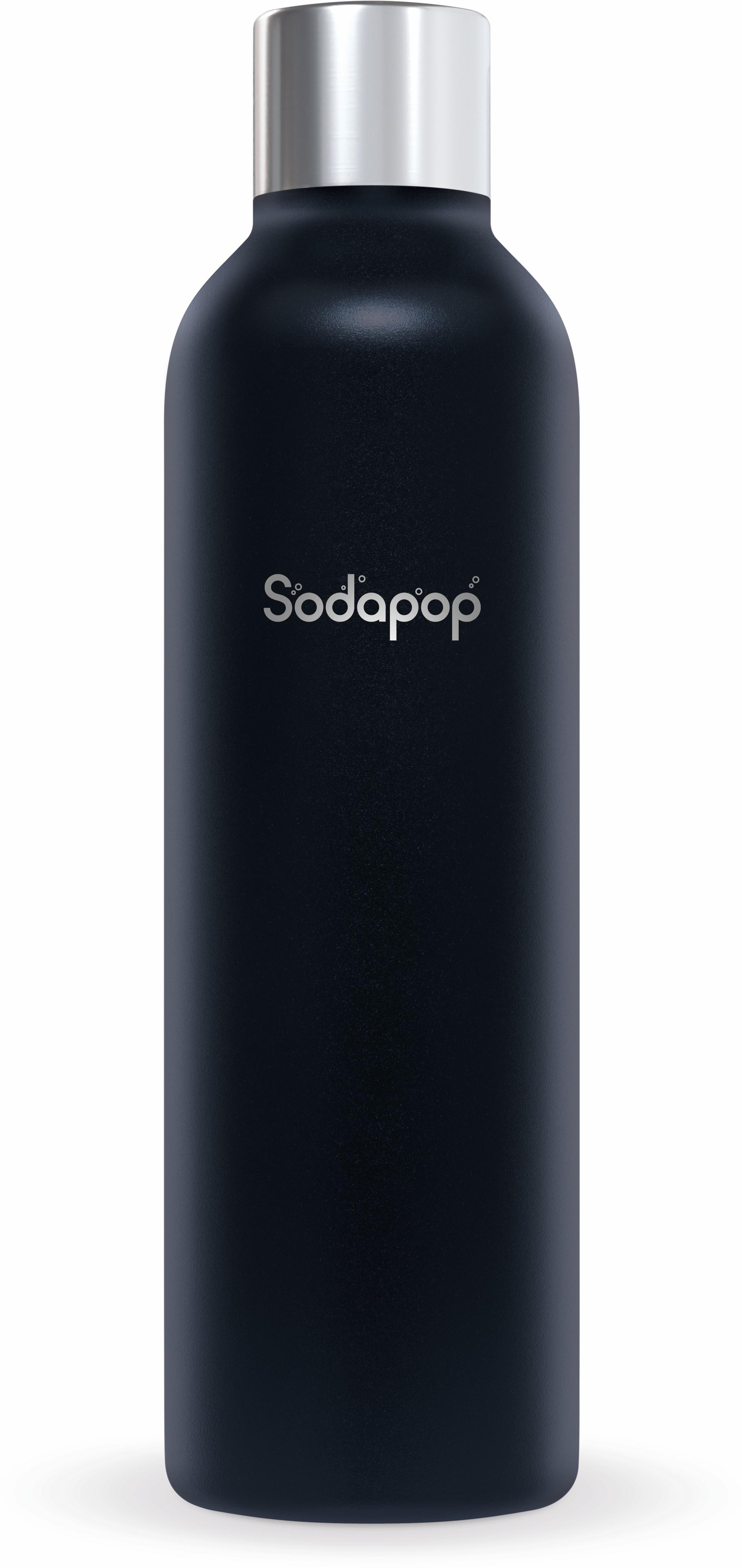 SODAPOP Edelstahlflasche 750ml schwarz für Logan und Cooper Pro