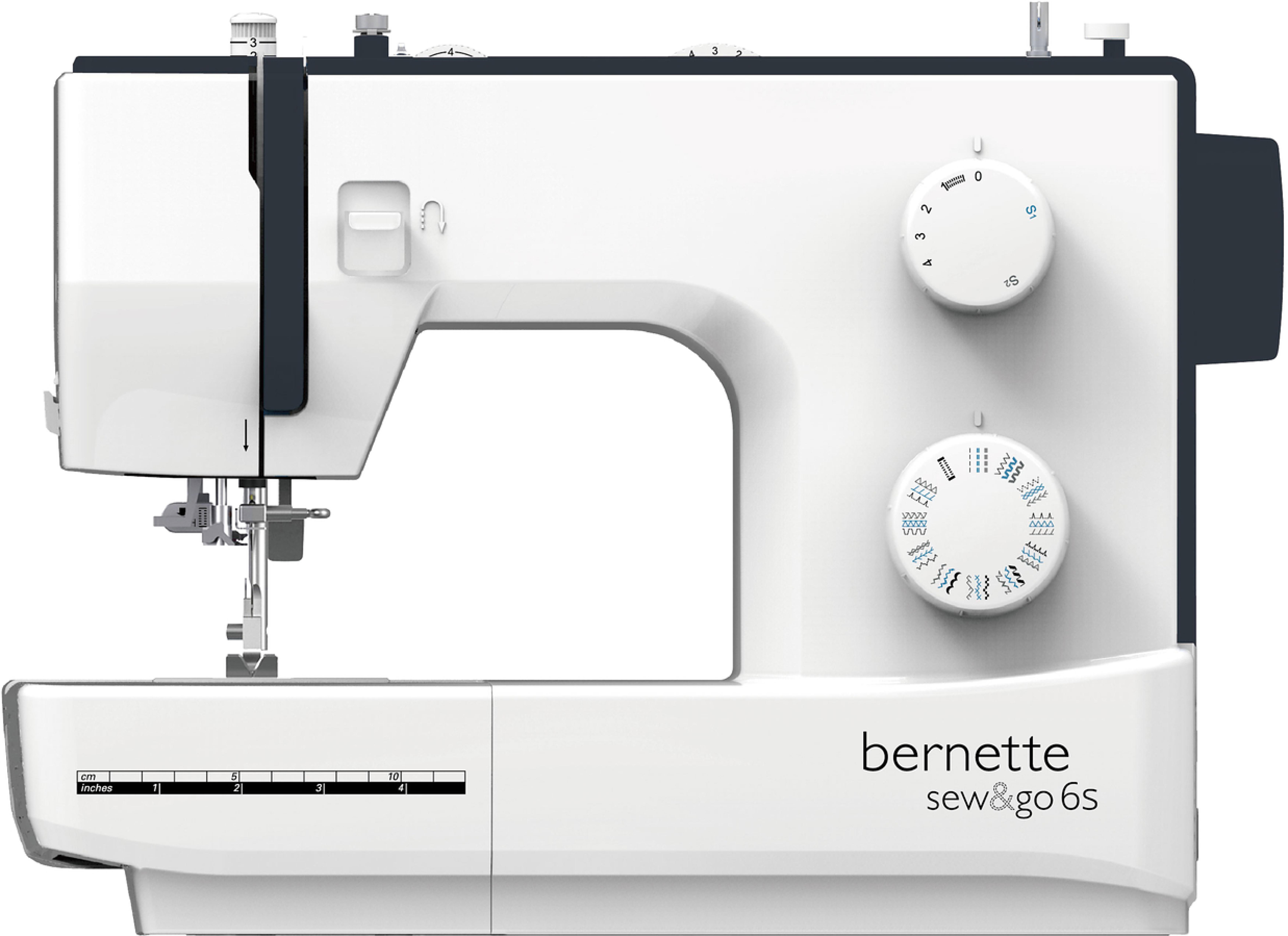 BERNETTE Freiarm Nähmaschine sew&go 6 - 23 Nähprogramme, automatische Einfädelhilfe, Fadenabschneider,  Stichlänge, Stichbreite, Nähfuß einstellbar