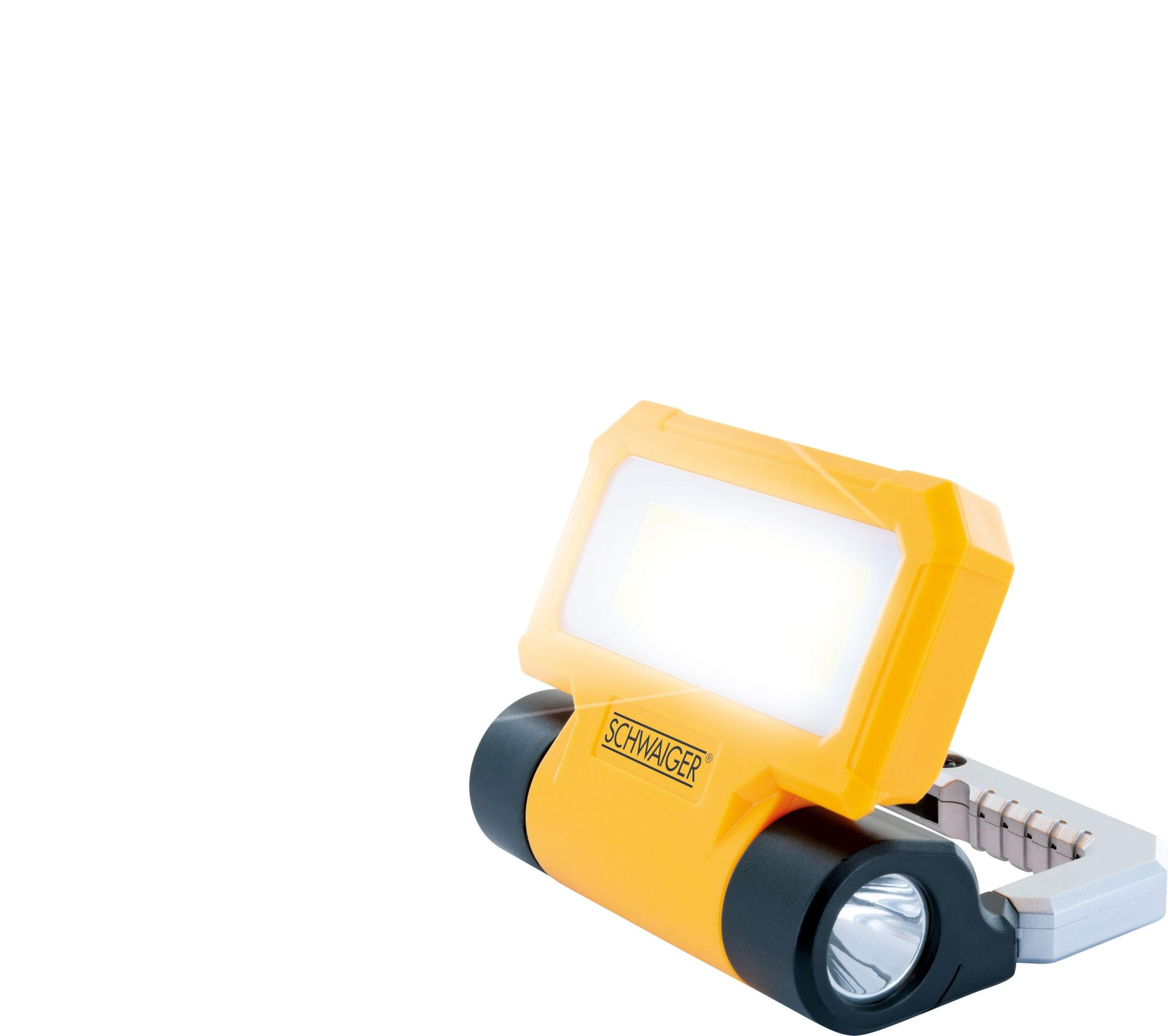 Schwaiger 2 in 1 LED Arbeitsleuchte 300 Lumen Schwarz/Gelb