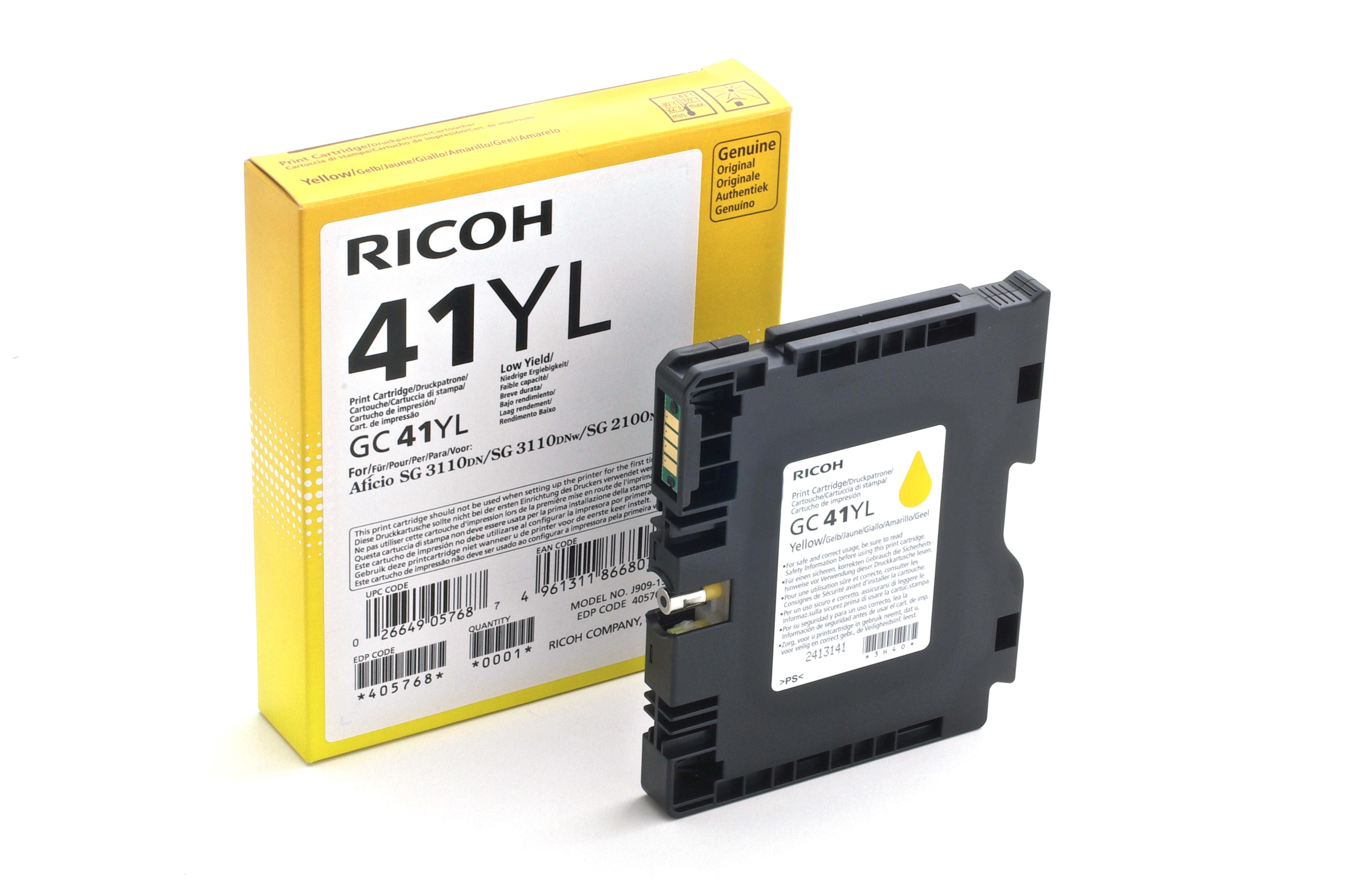 Ricoh Patrone GC41YL yellow 600 Seiten 405768