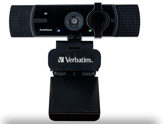 4K Webcam mit Autofokus von Verbatim Moderne Verbatim Webcam mit 4K Auflösung und Autofokus, ideal für Videokonferenzen