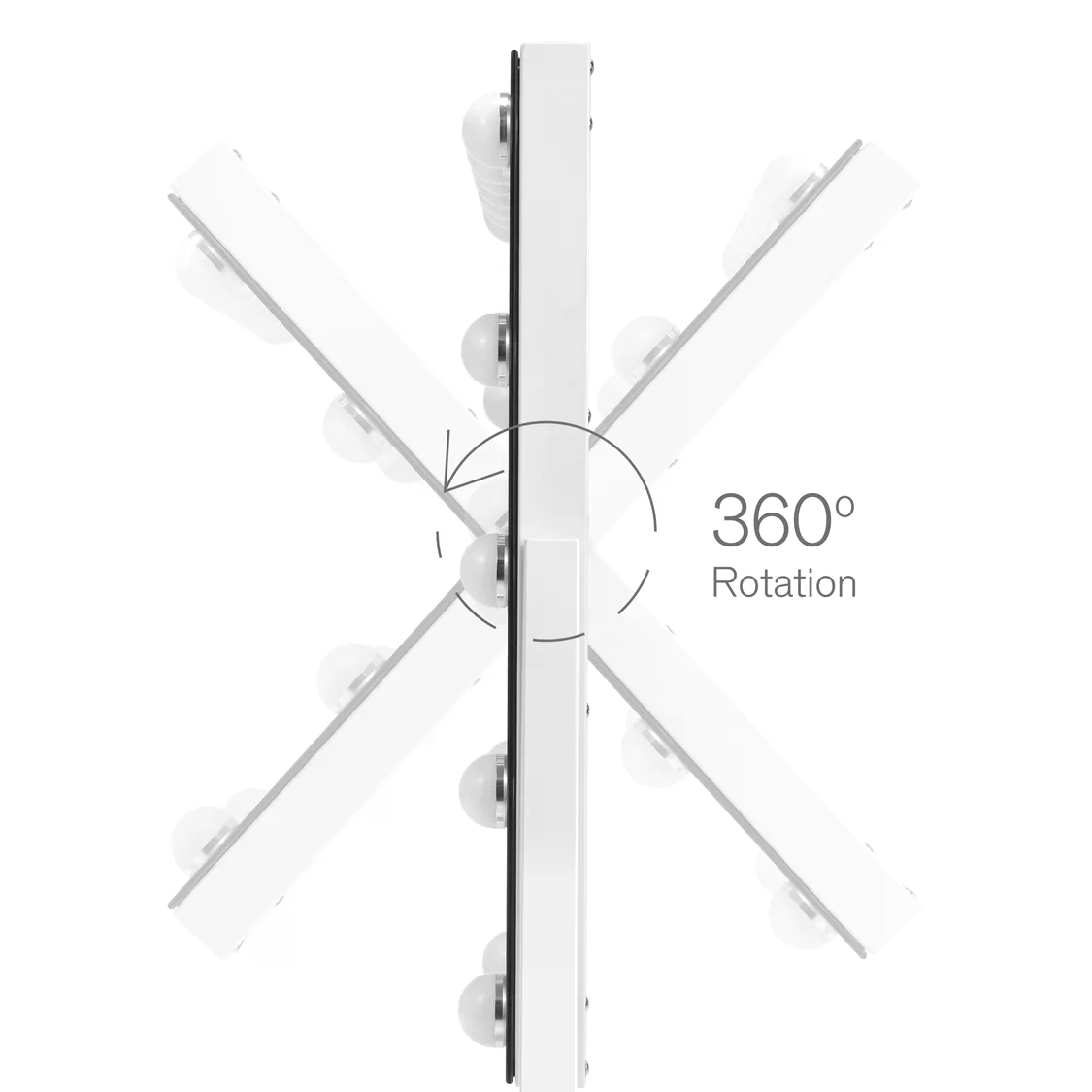 EC BY WILFA Schminkspiegel STAR  58, rotierbarer Spiegel, LED, 58 × 46 cm, MI2W-D58, weiß