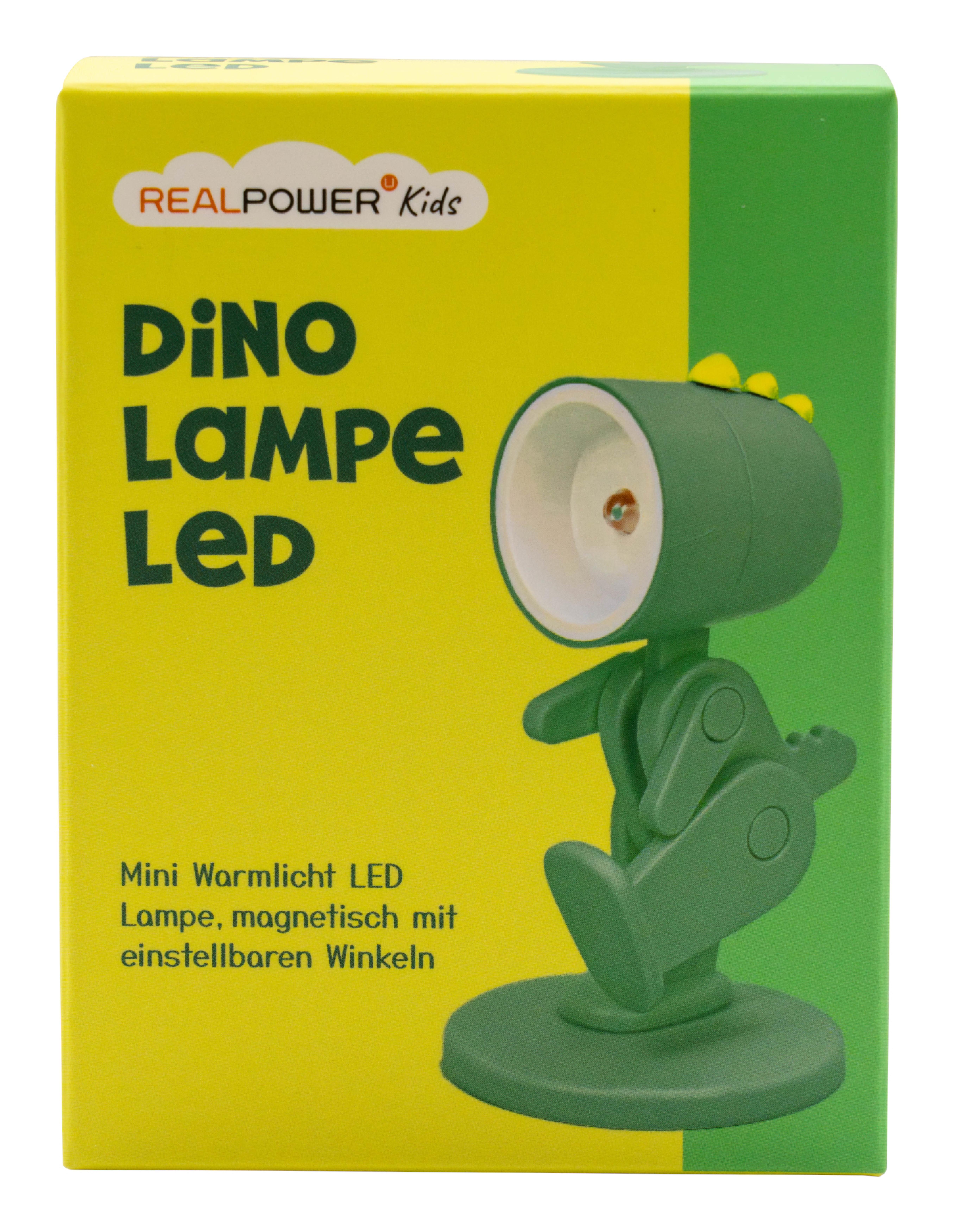 RealPower LED-Tier Taschenlampe Green Dino mit Sockel