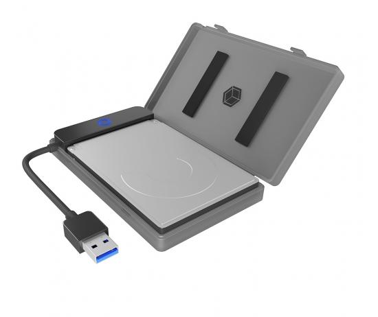 RAIDSONIC ICY BOX ext. 2.5" SATA Gehäuse, USB 3.2 Gen 1, Werkzeuglos, Kunststoff, schwarz