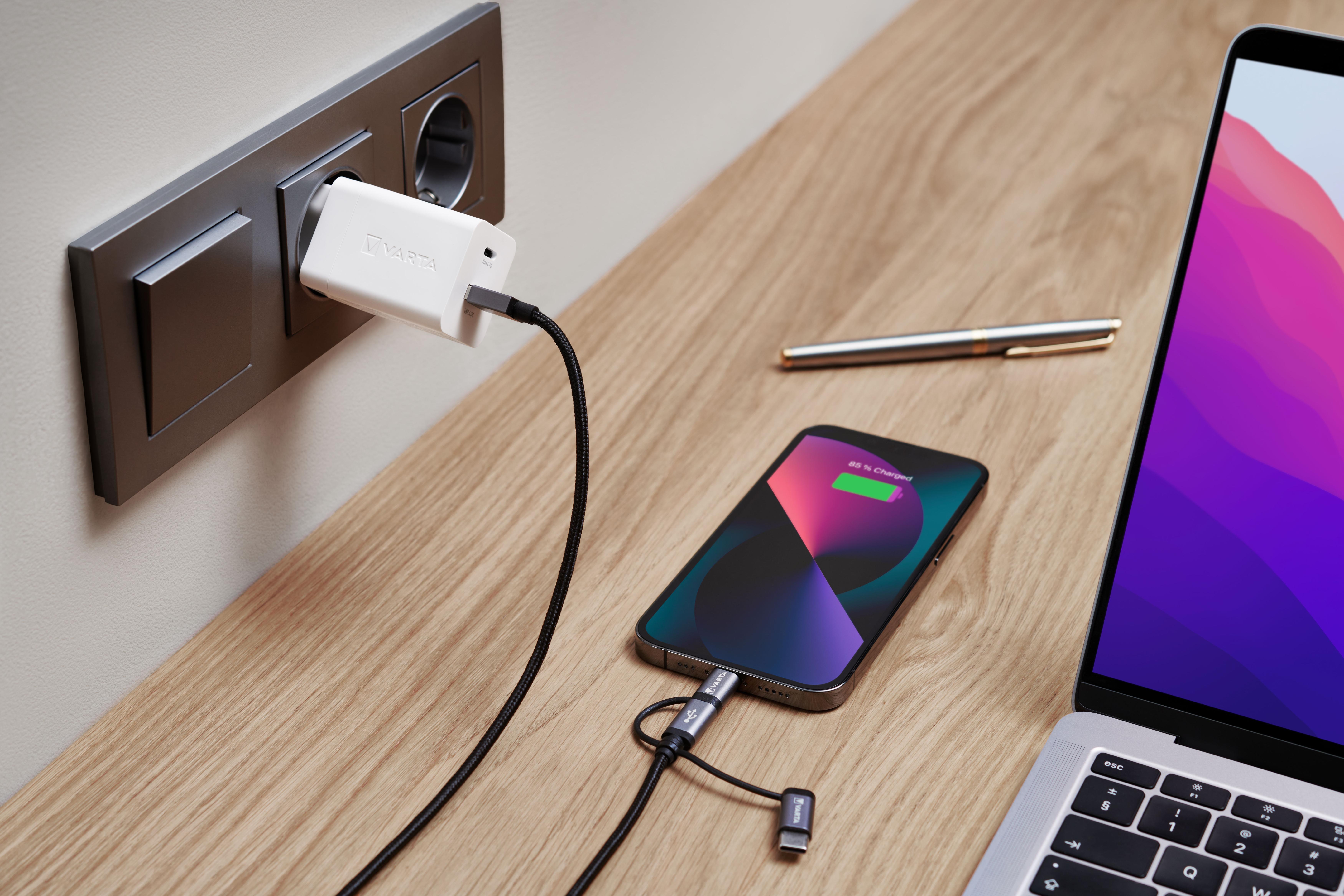Varta Ladegeraet Speed Charger 38W 2-Port 1x USB-C, 1x USB-A